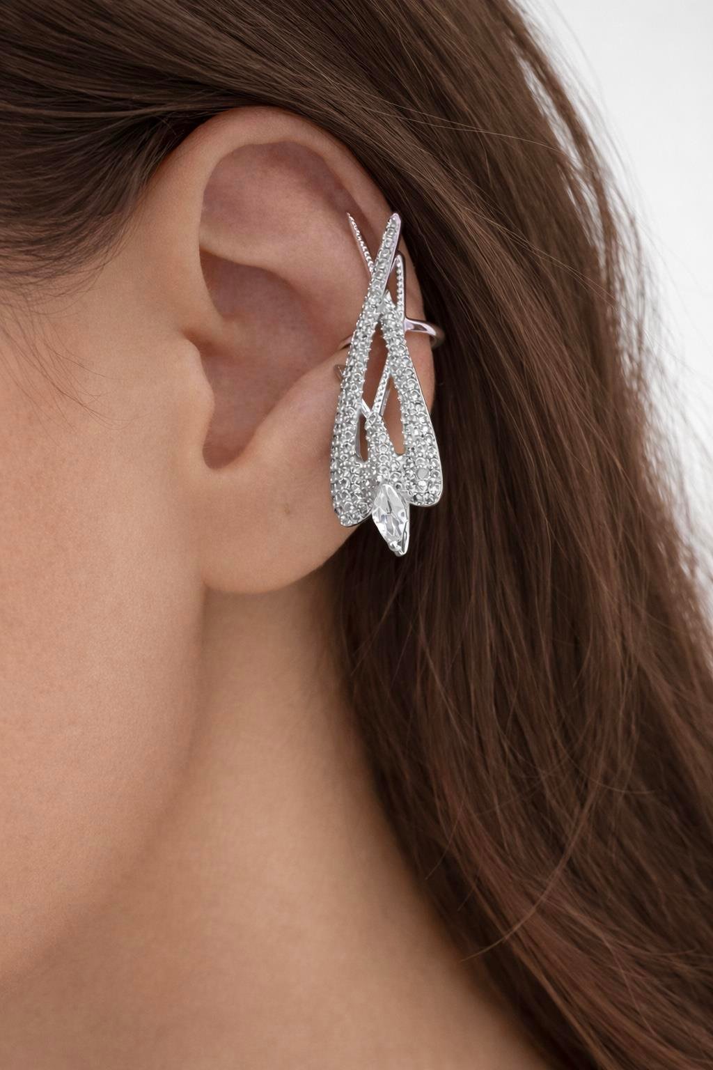 Silver Kırlangıç Ear Cuff