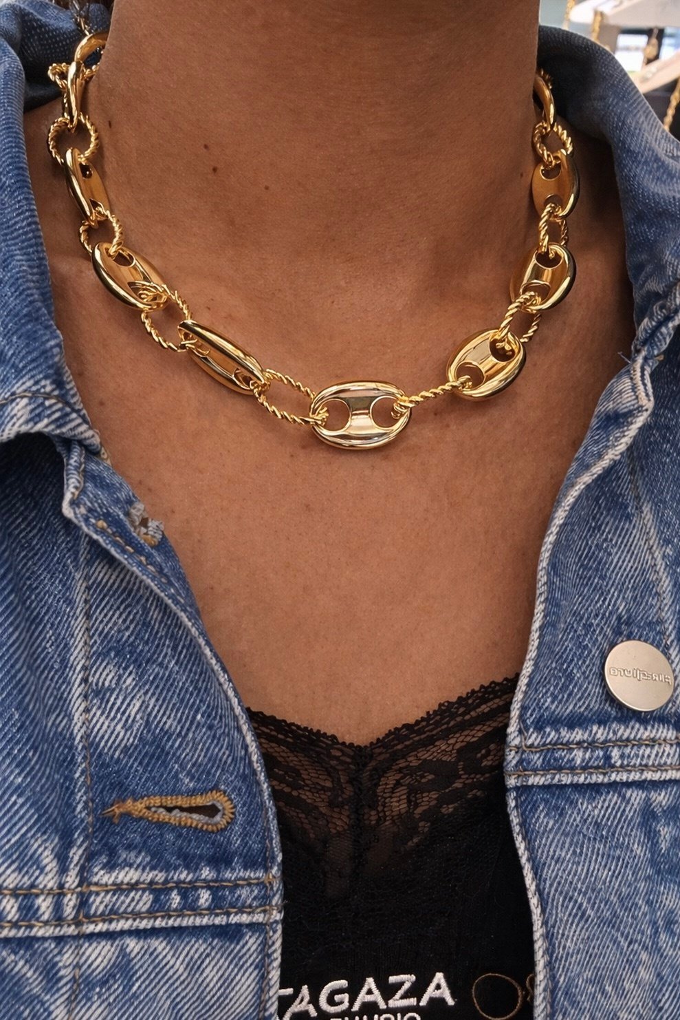 Silver Oval Zincir Kolye
