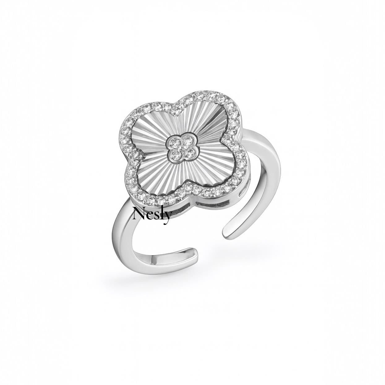 Silver Yonca Yüzük
