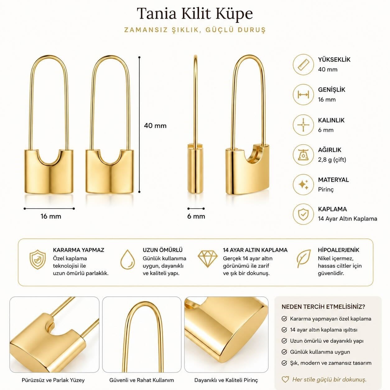 Tania Kilit Küpe