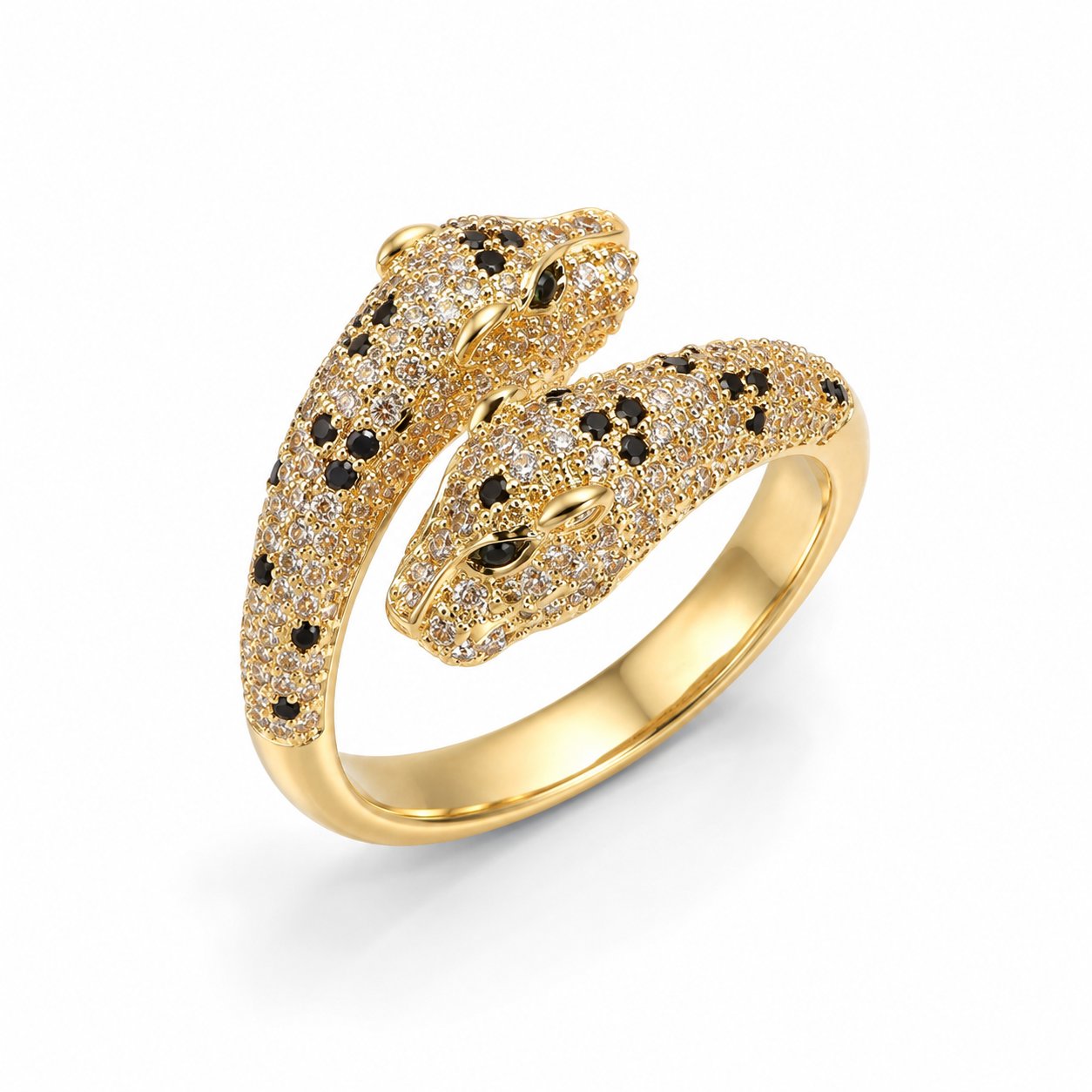 Twin Panther Gold Yüzük