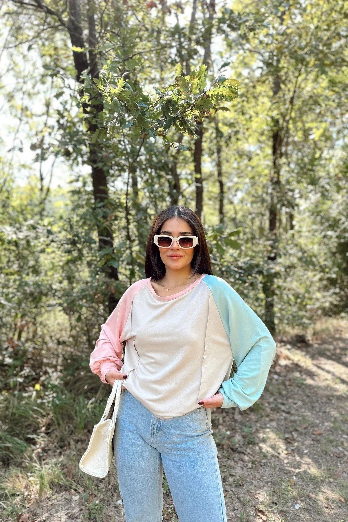 Bej Kadın Sweatshirt - 700-3472