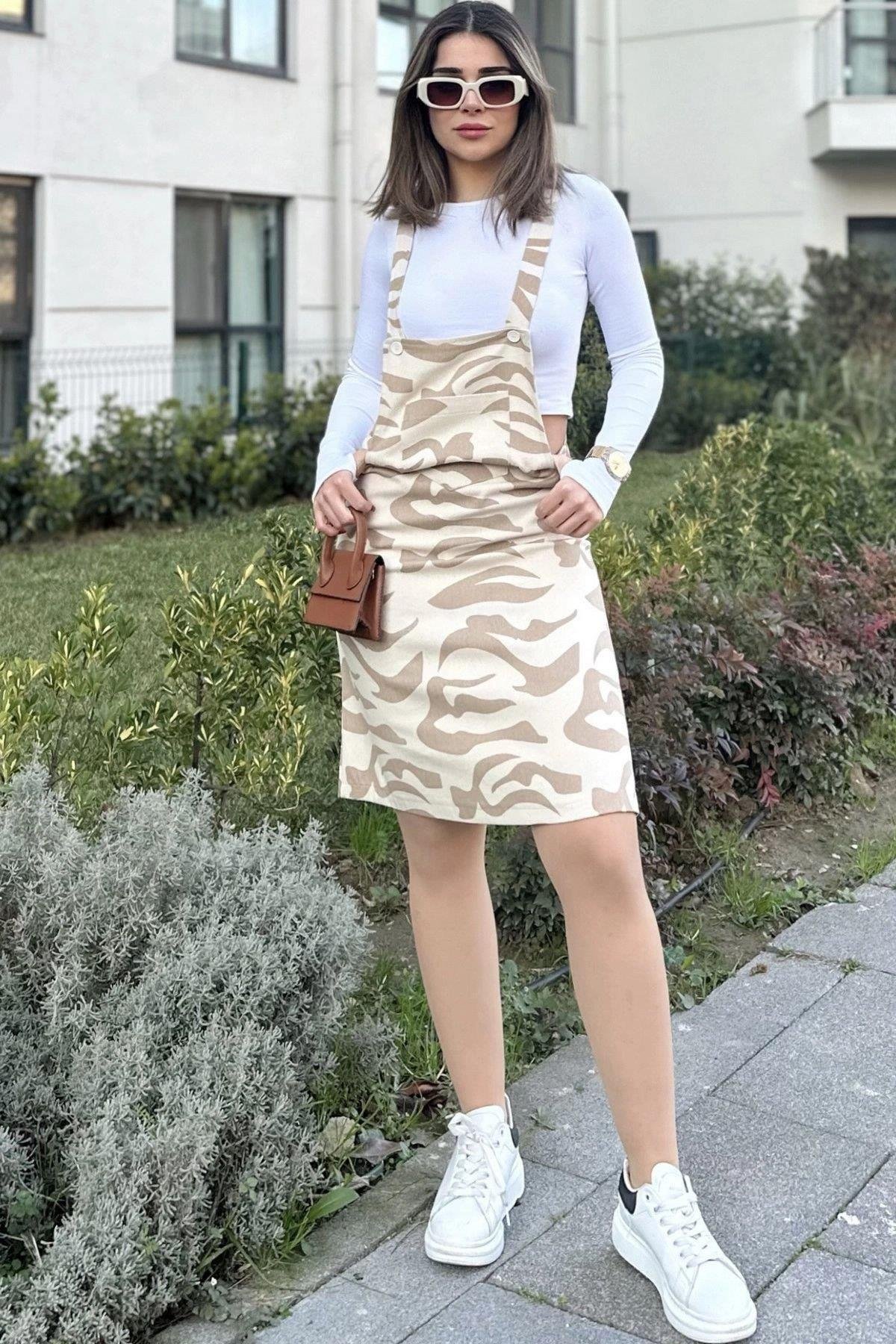 Kadın Bej Elbise - 700-3568