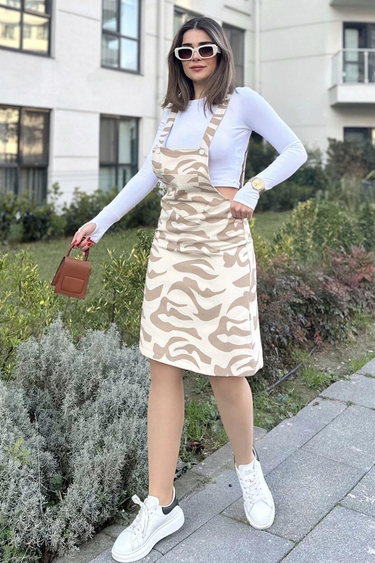 Kadın Bej Elbise - 700-3568
