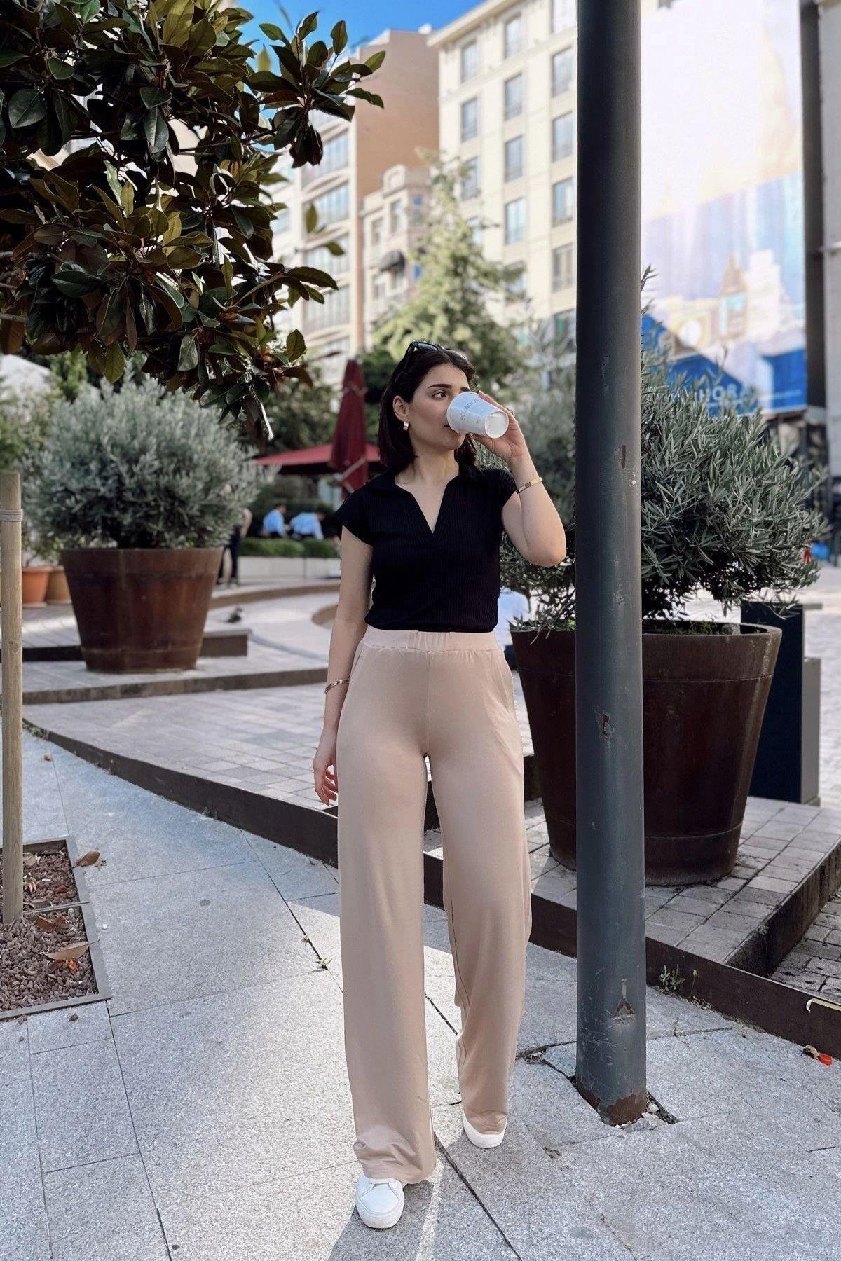 Kadın Bej Pantolon - 700-3169