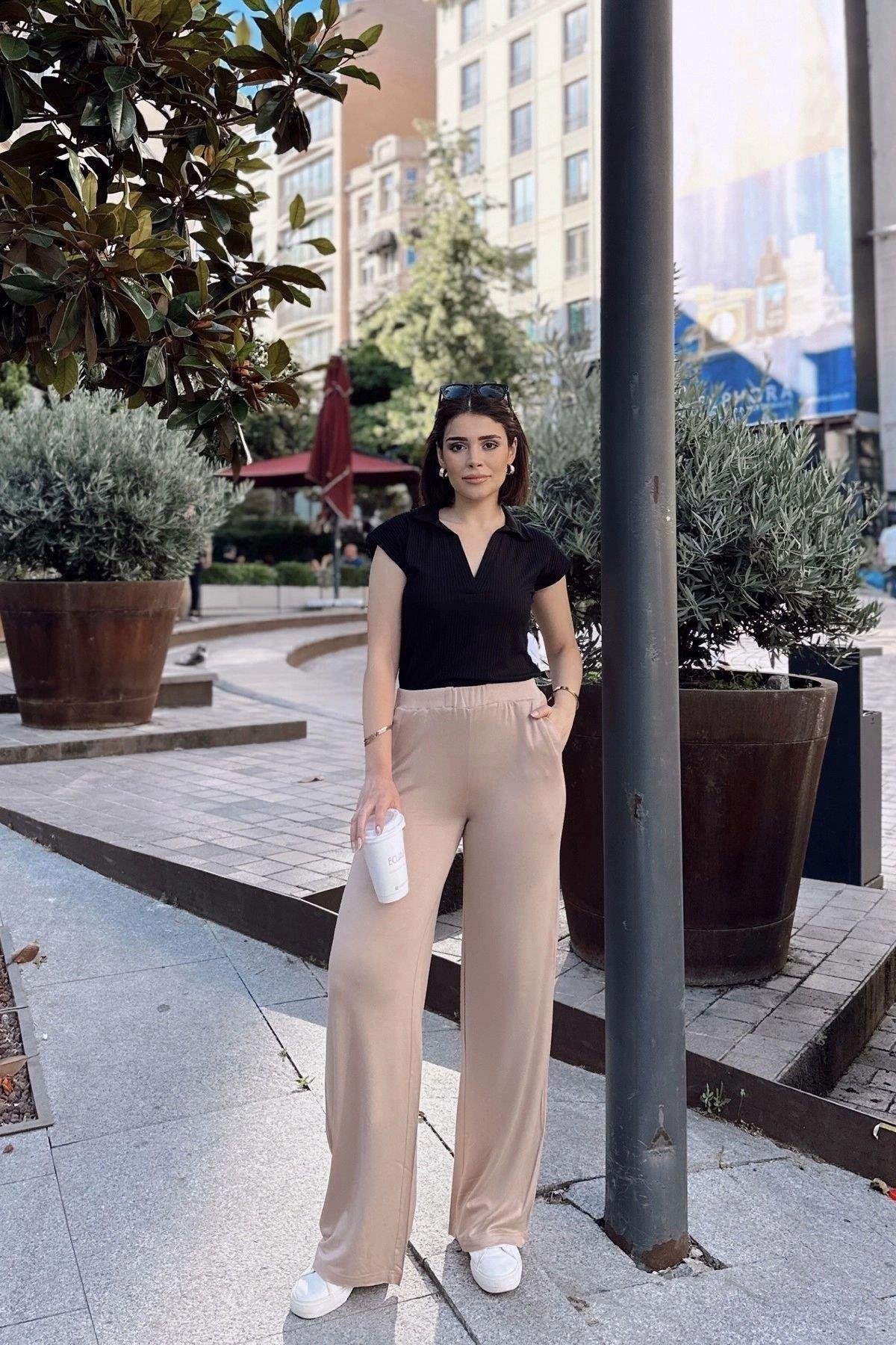 Kadın Bej Pantolon - 700-3169