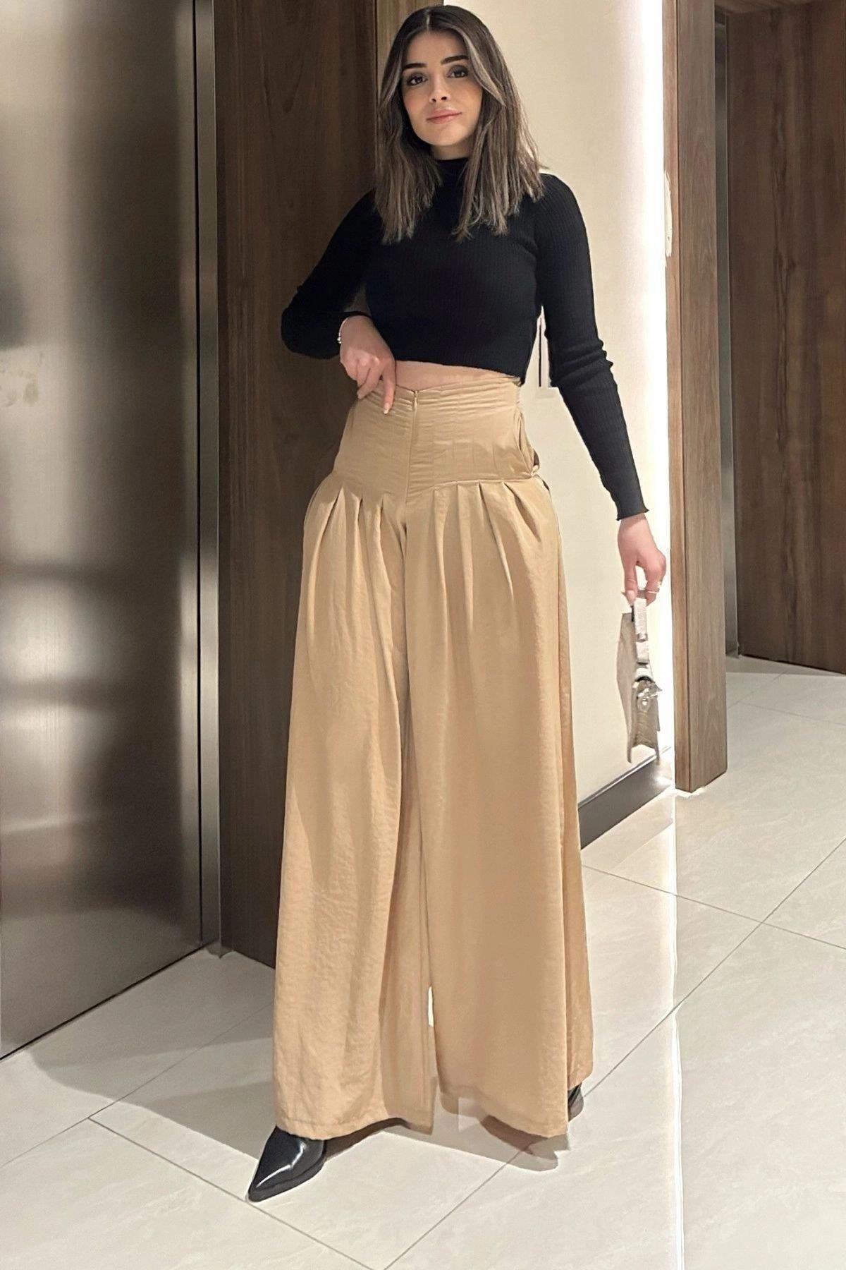 Kadın Bej Pantolon - 700-3538