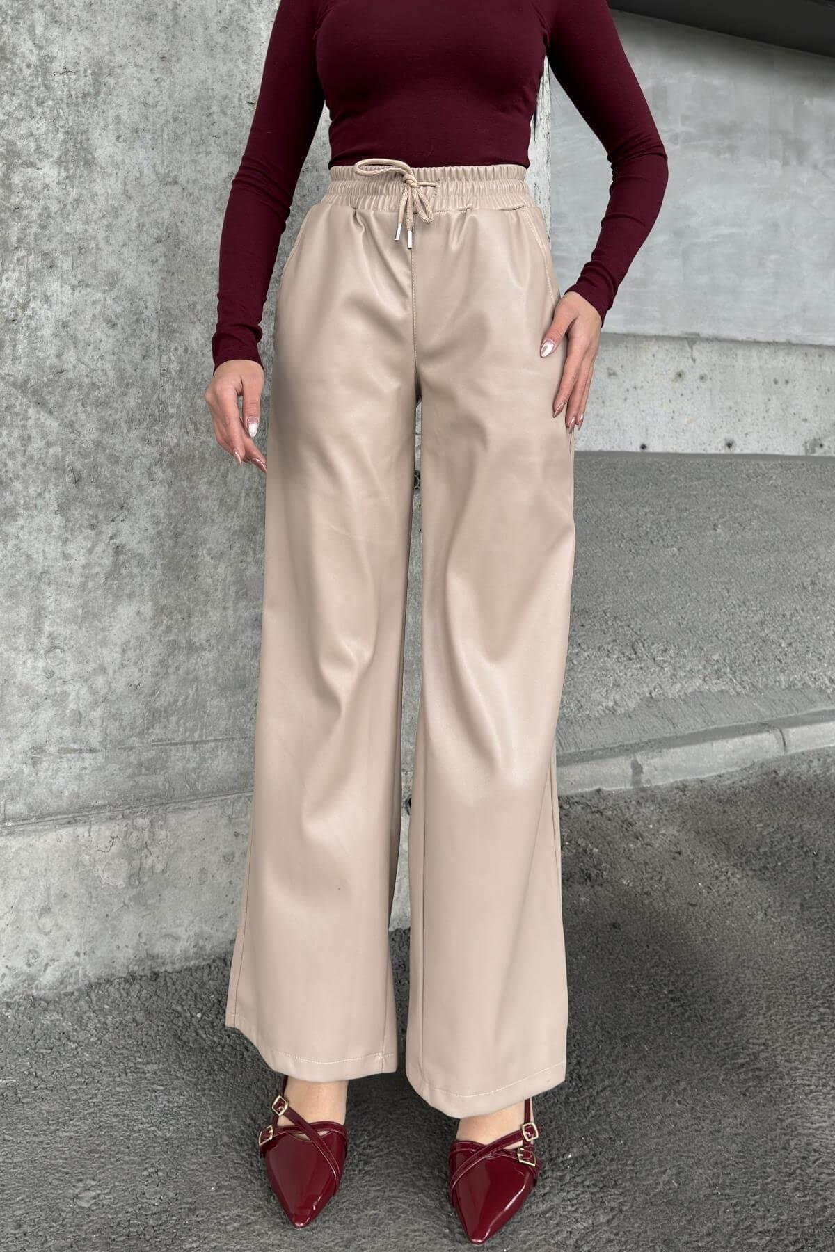 Kadın Bej Pantolon - 700-3691