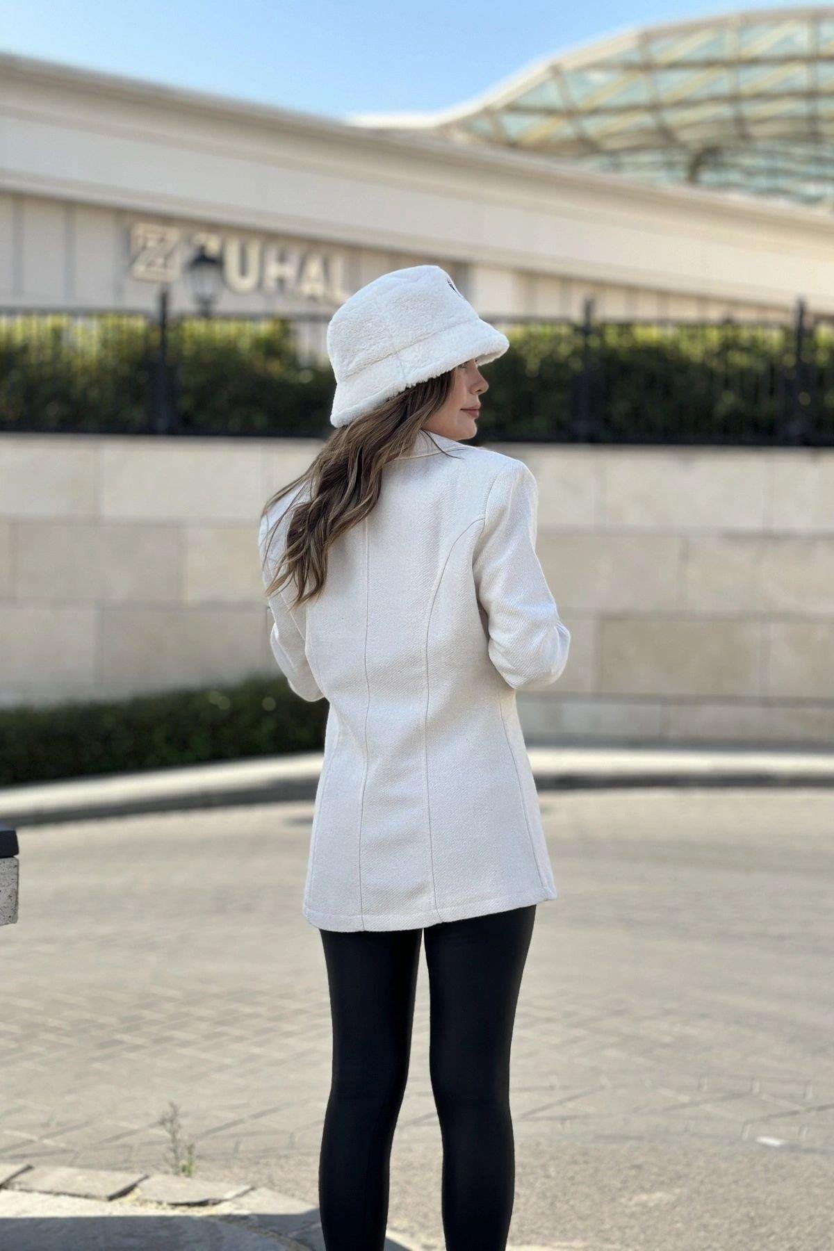 Kadın Beyaz Blazer - 700-3449