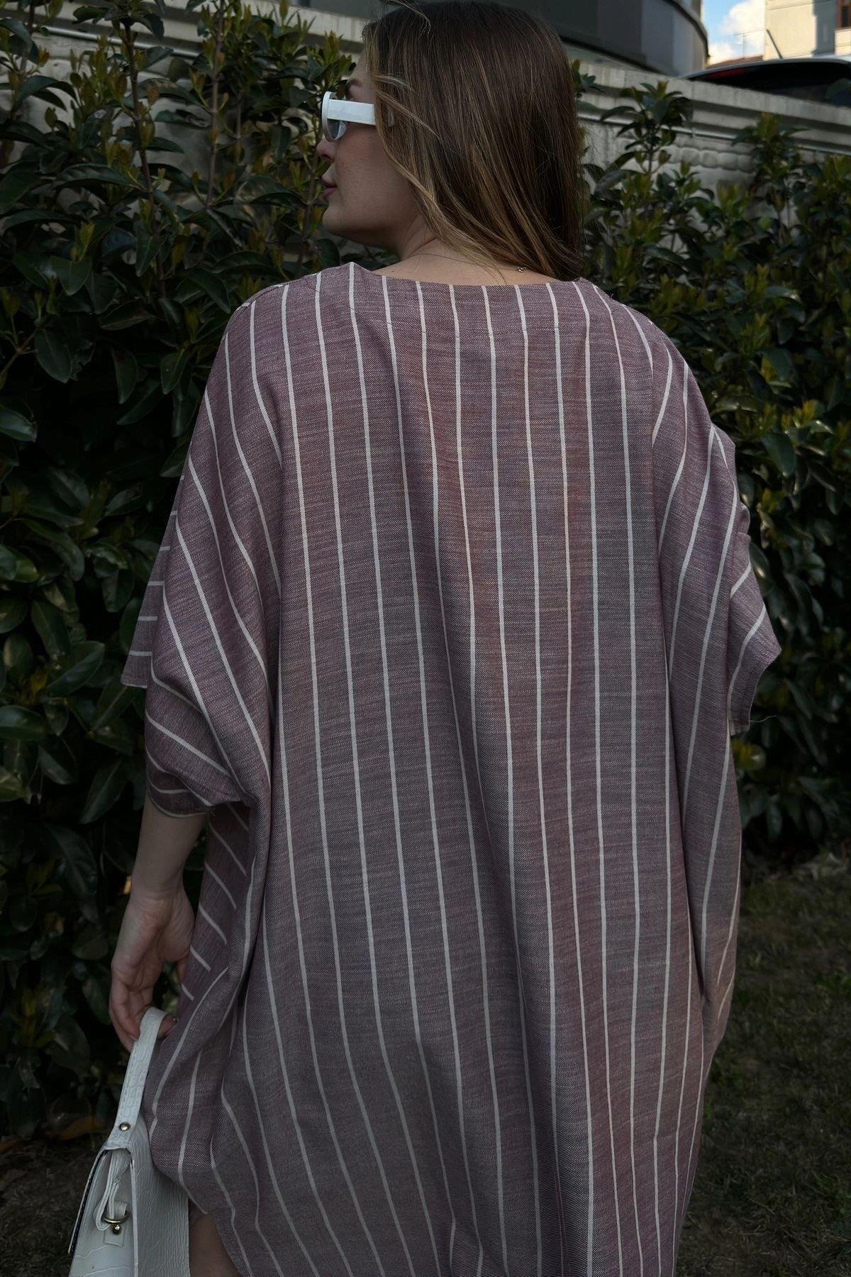 Kadın Bordo Elbise - 700-3340