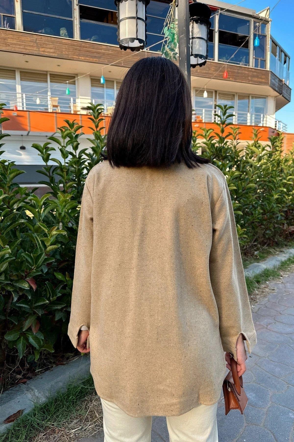 Kadın Camel Ceket - 700-3275