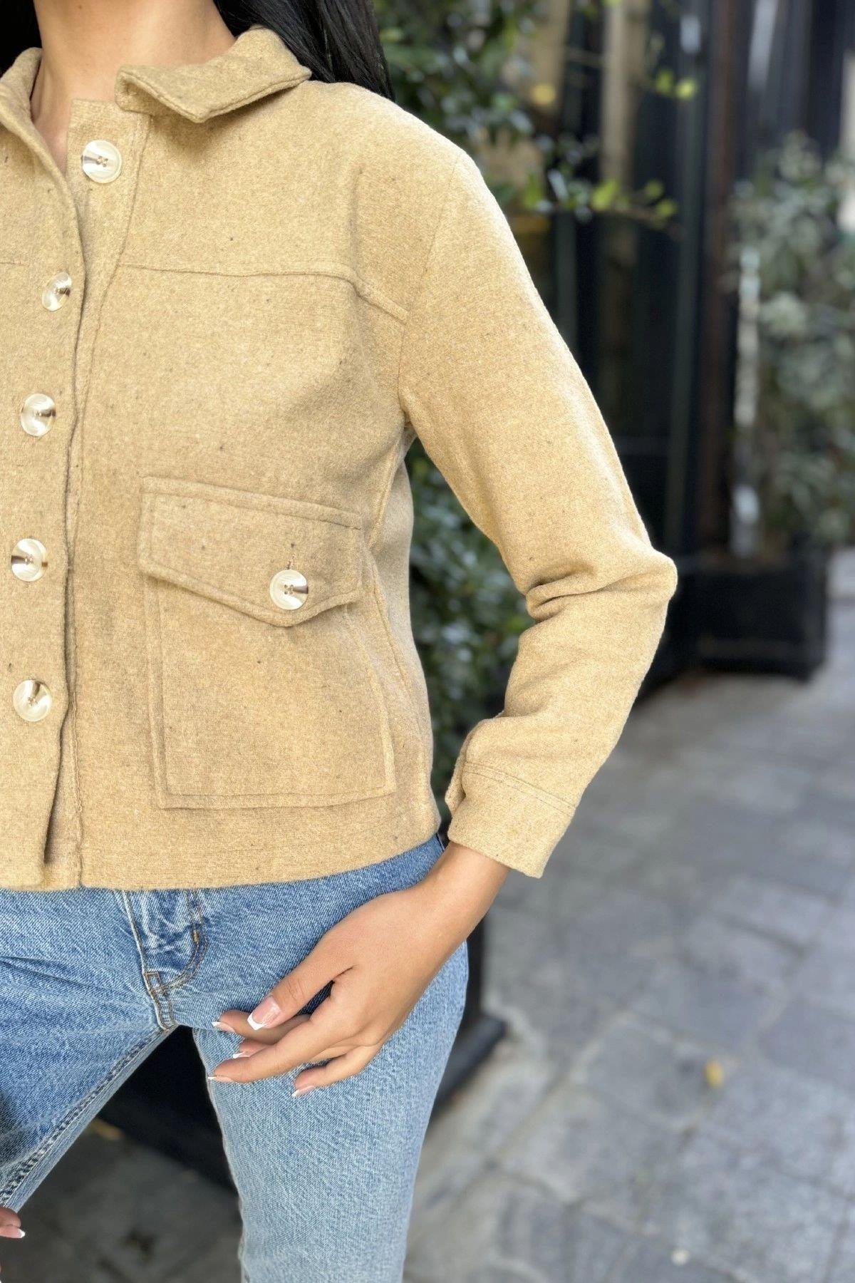 Kadın Camel Ceket - 700-3291