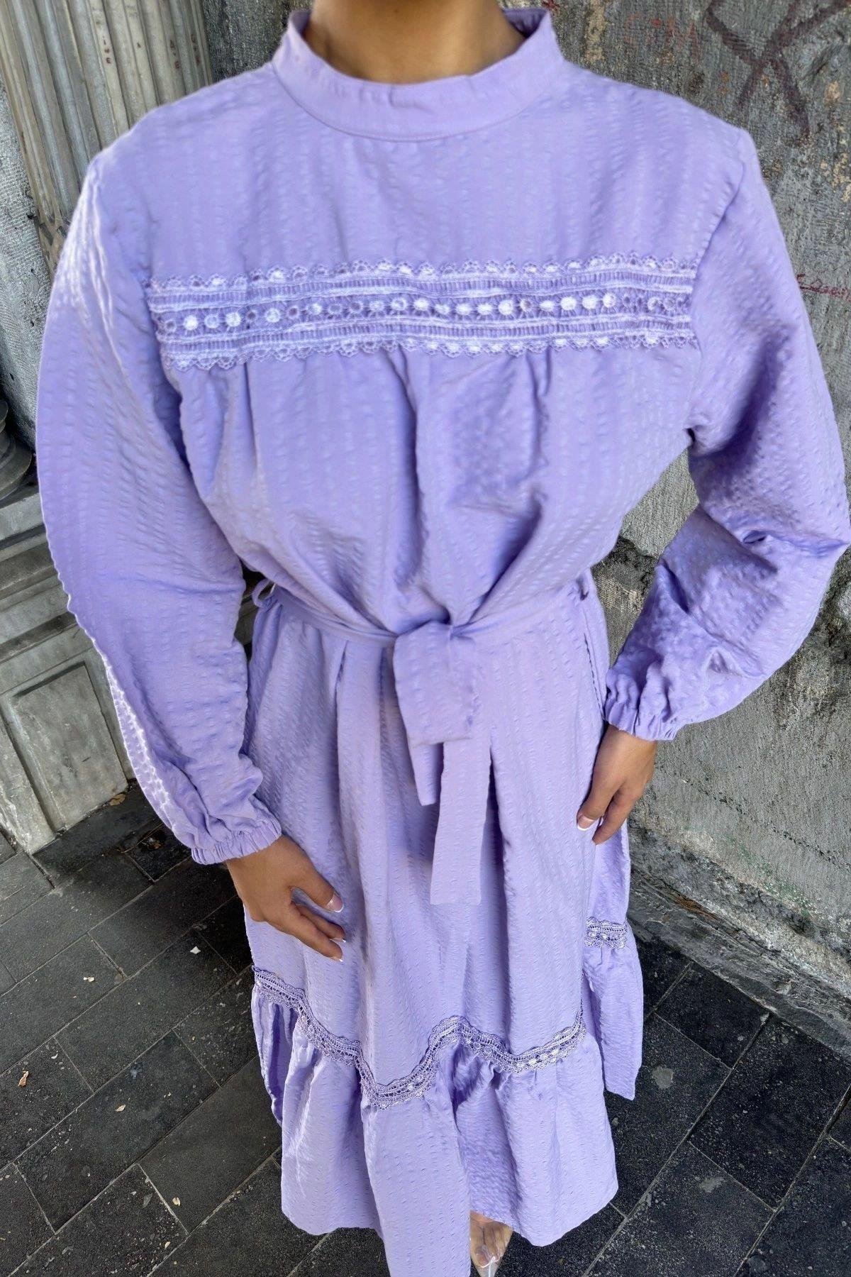 Kadın Dantel Elbise - 700-3617
