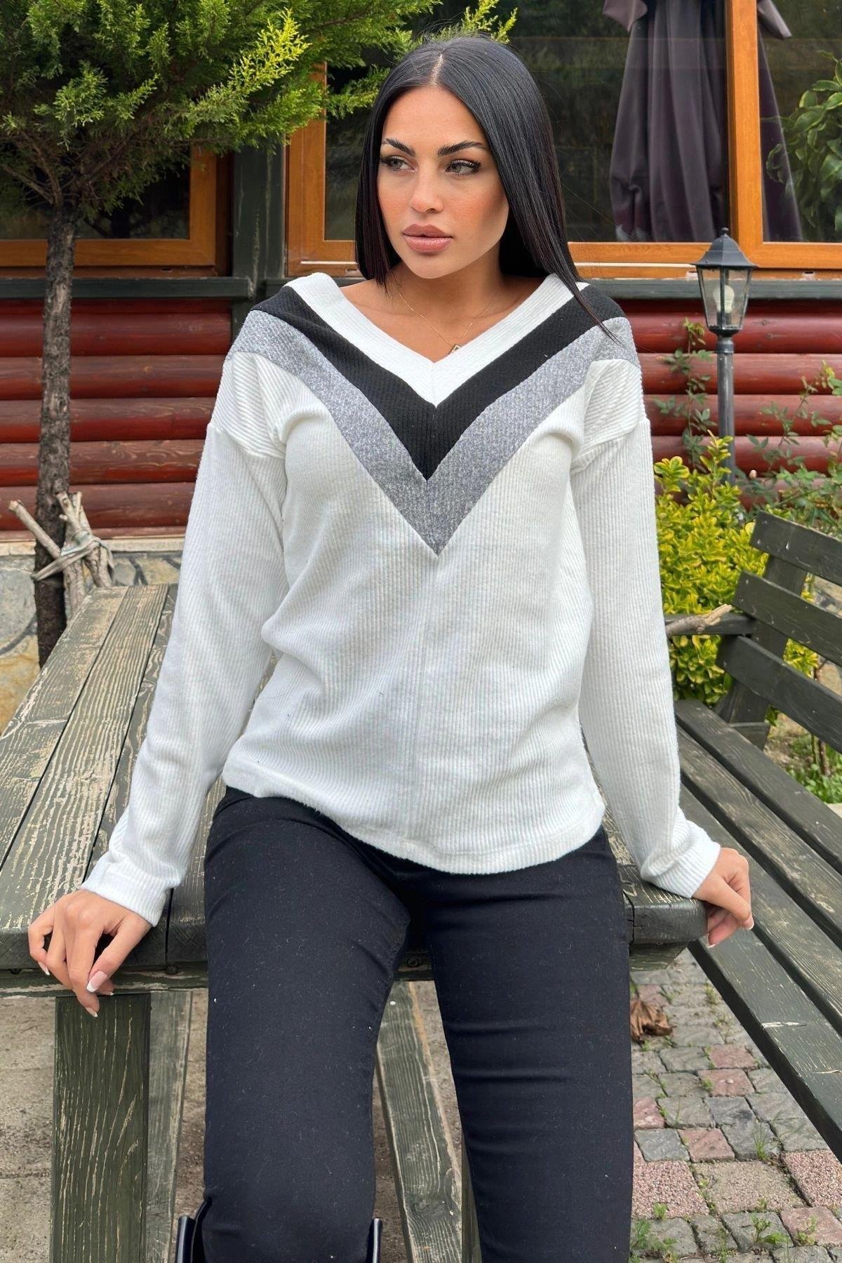 Kadın Ekru Bluz - 700-2750