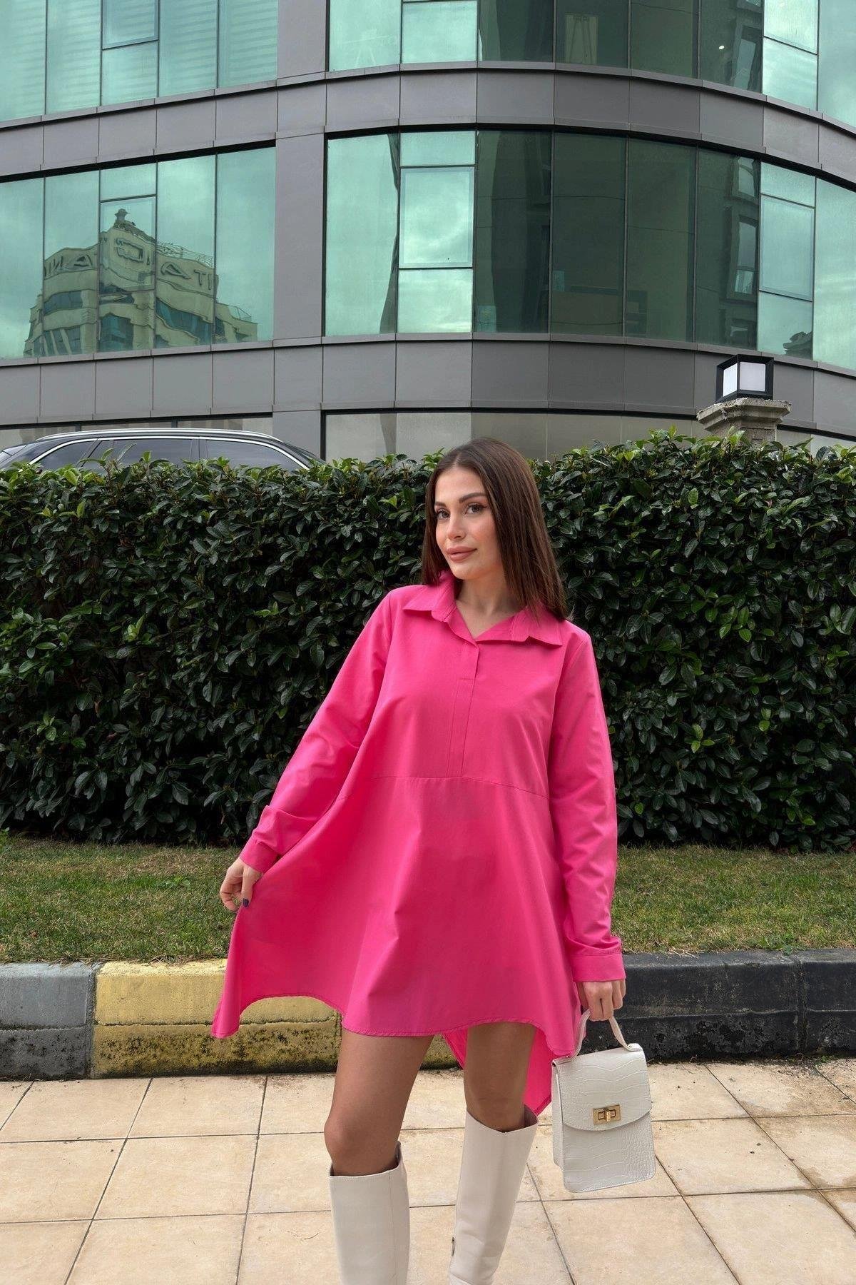 Kadın Fuşya Elbise - 700-K4912