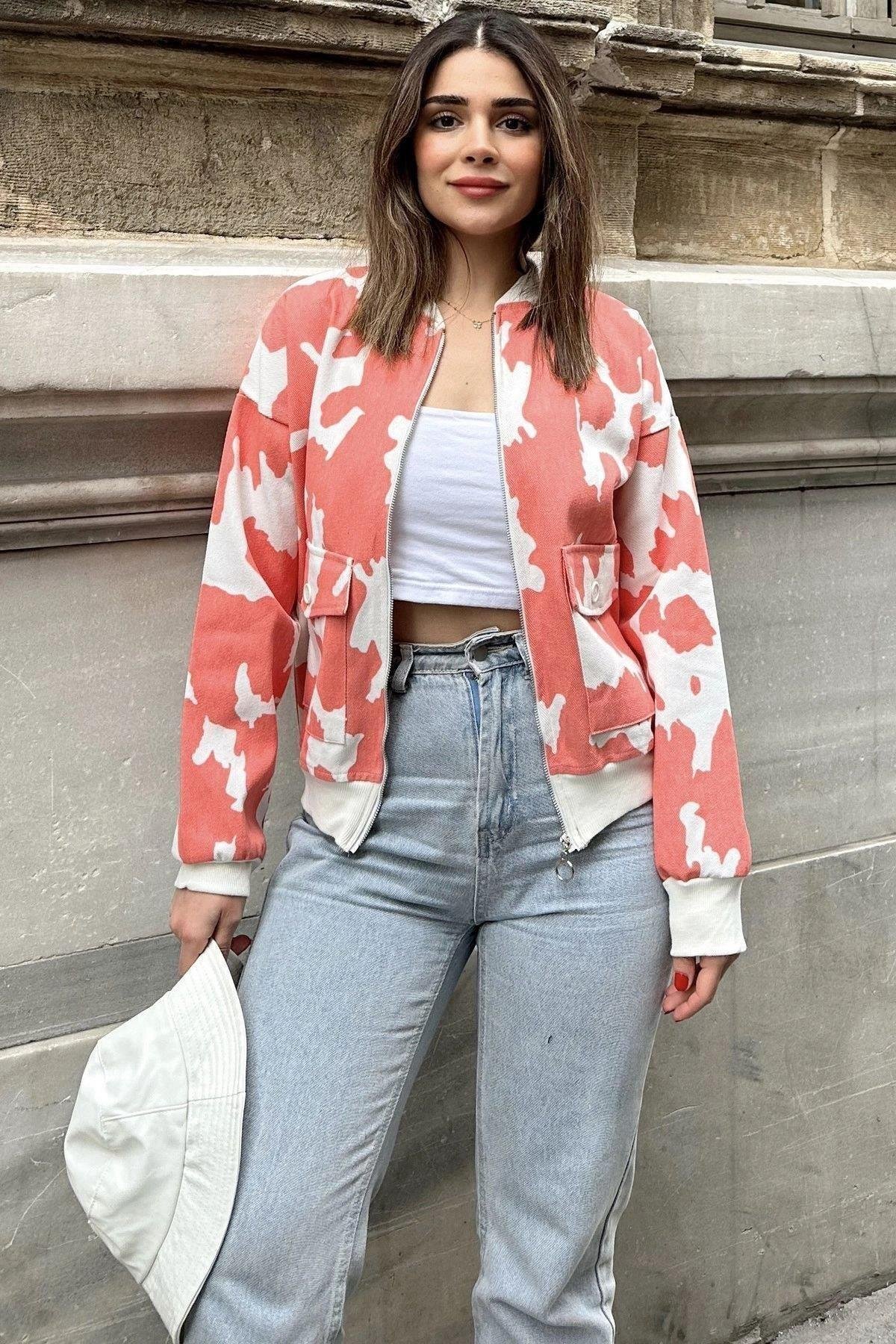 Kadın Gabardin Bomber - 700-3567