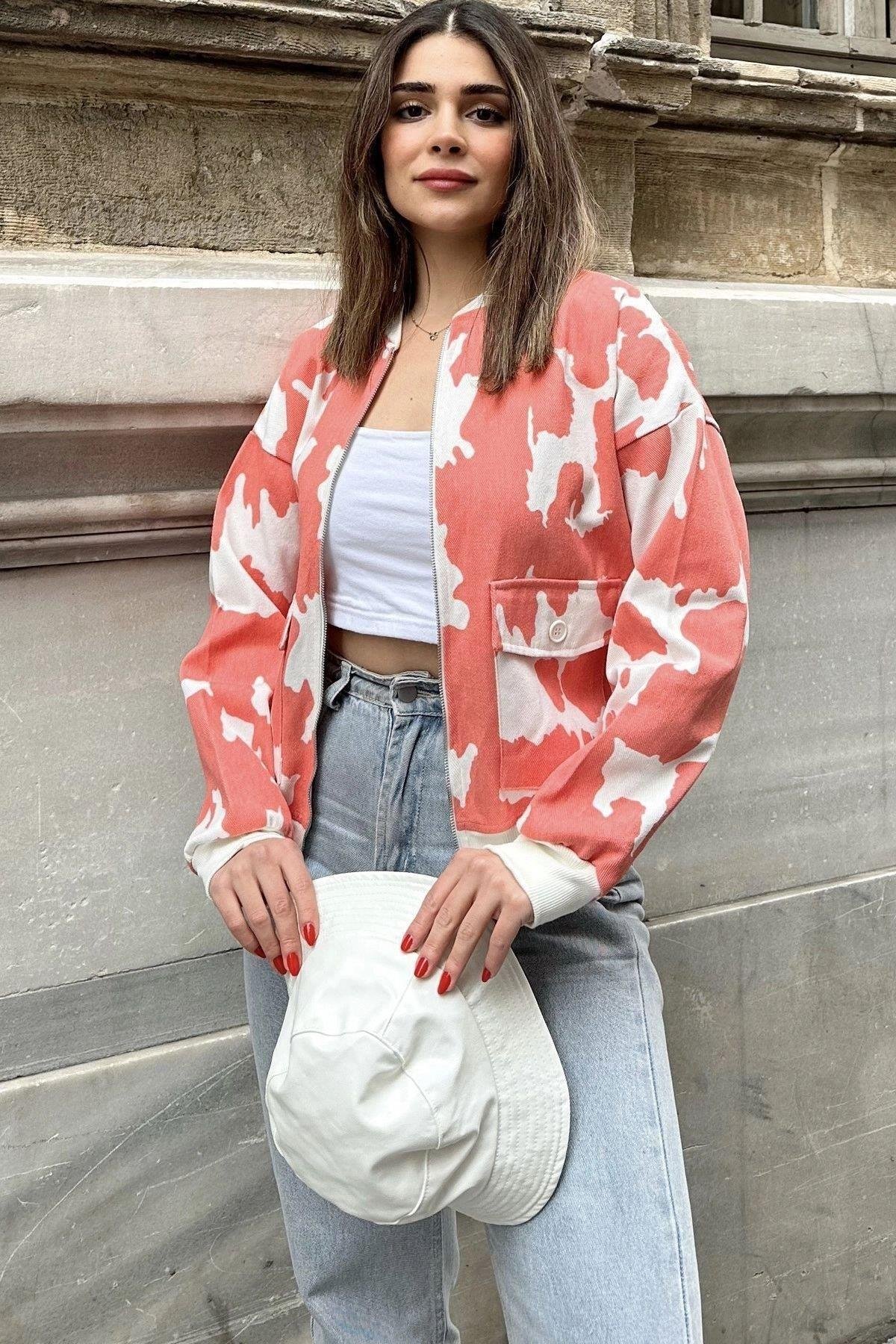 Kadın Gabardin Bomber - 700-3567