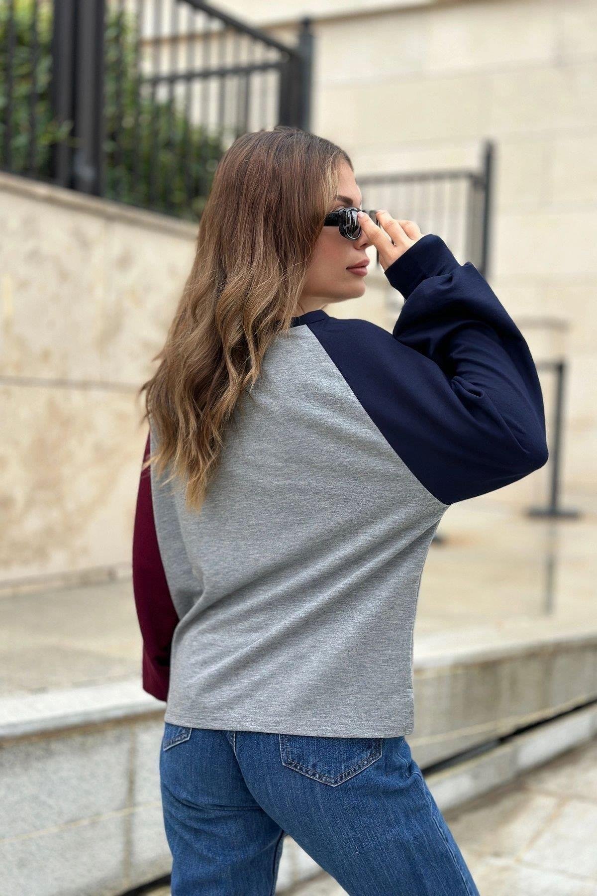 Kadın Gri Sweat - 700-3472