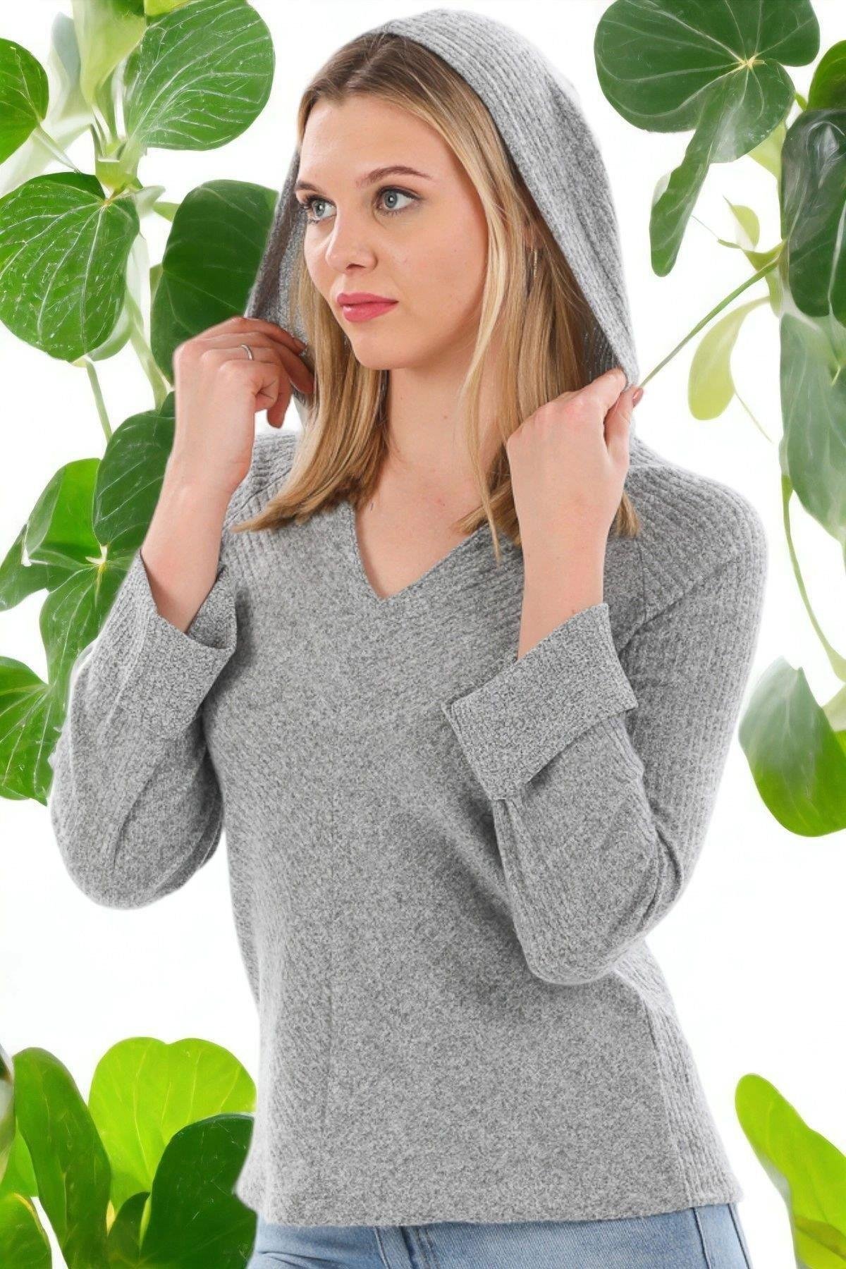 Kadın Gri Sweatshirt - 700-2751