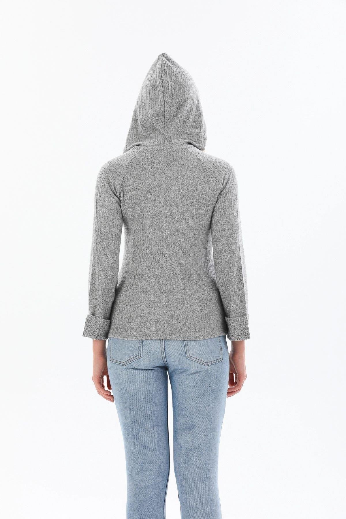 Kadın Gri Sweatshirt - 700-2751