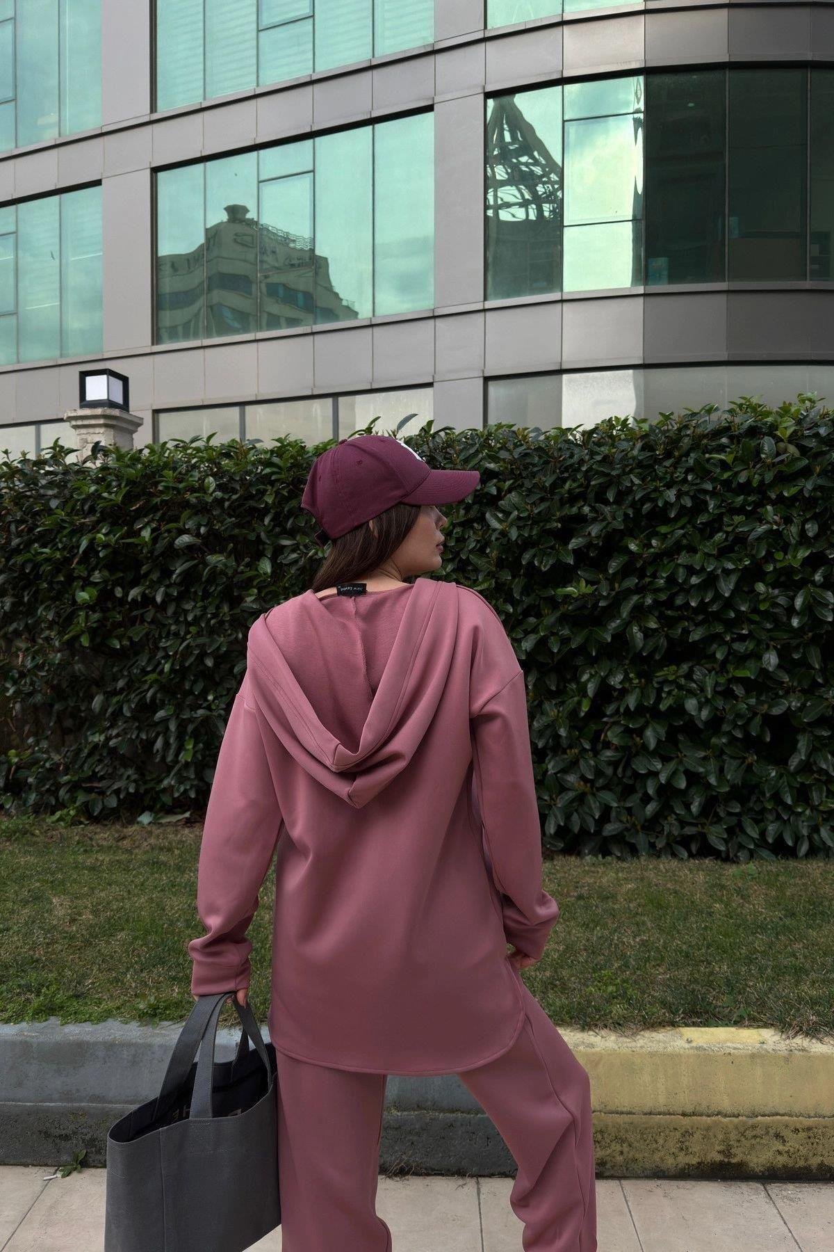 Kadın Gül Kurusu Sweatshirt - 700-3506
