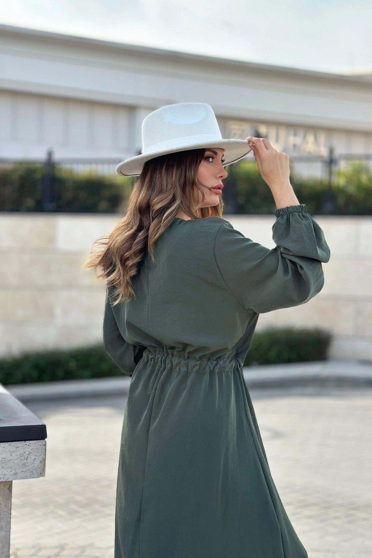 Kadın Haki Elbise - 700-3431