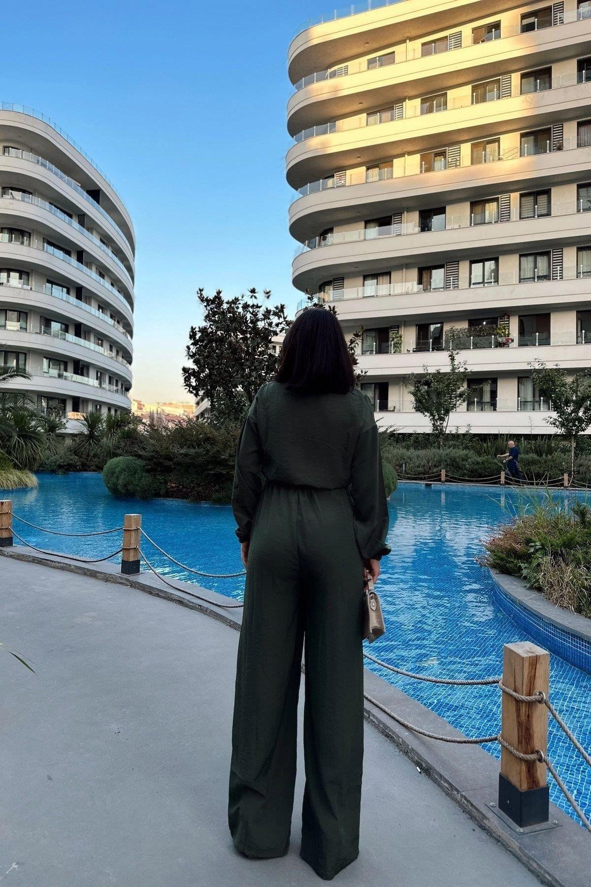 Kadın Haki Uzun Tulum - 700-3360