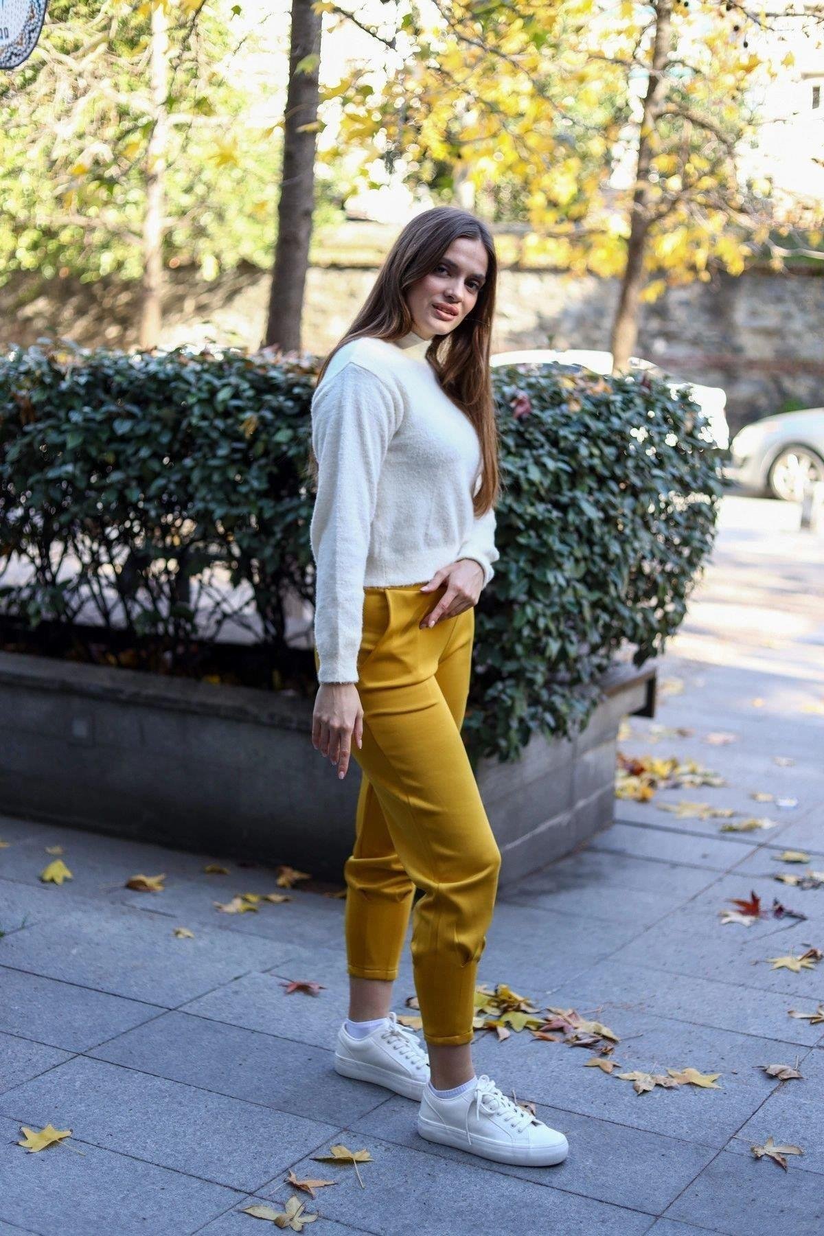 Kadın Hardal Eşofman - 700-3507