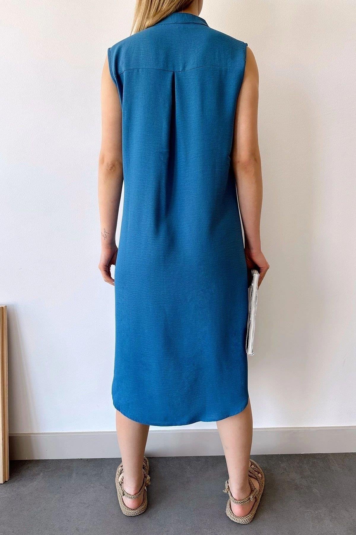 Kadın Indigo Elbise - 700-3138