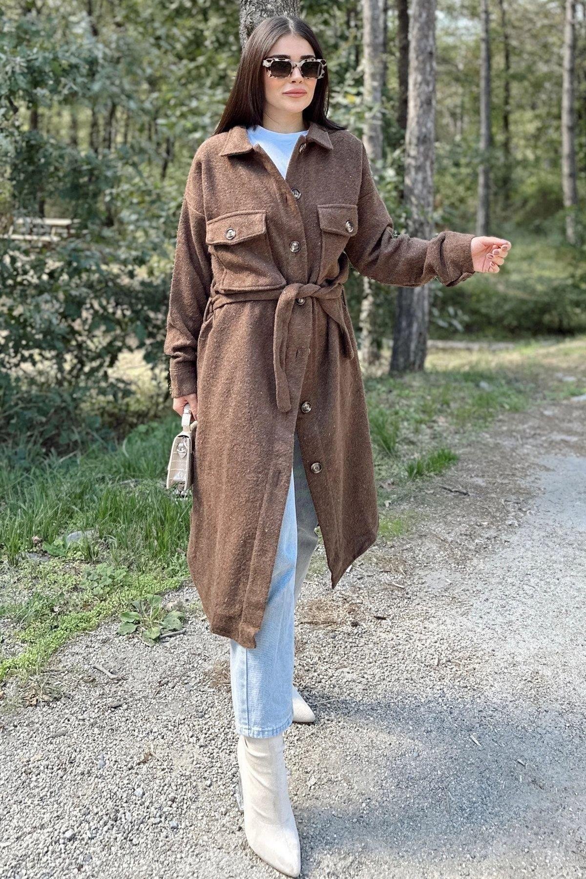 Kadın Kahve Ceket - 700-3280