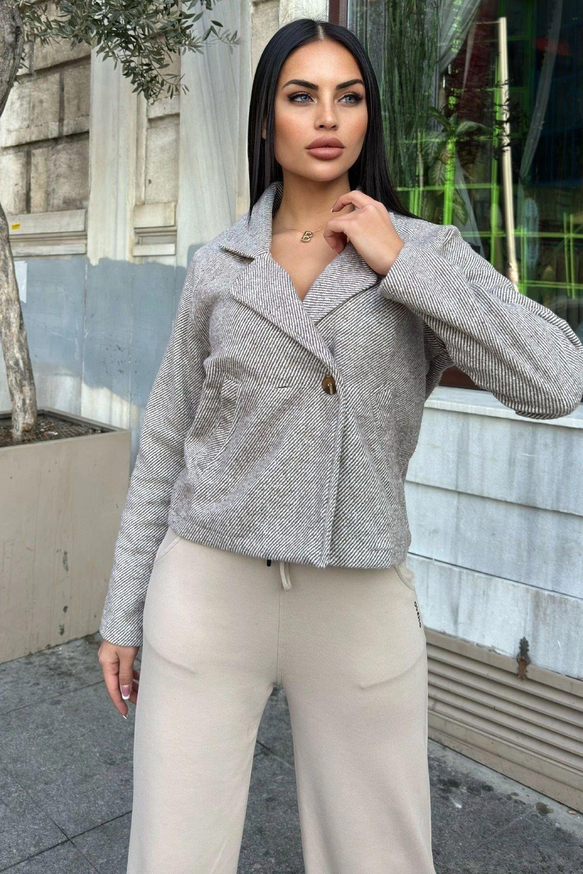 Kadın Kahverengi Ceket - 700-3529