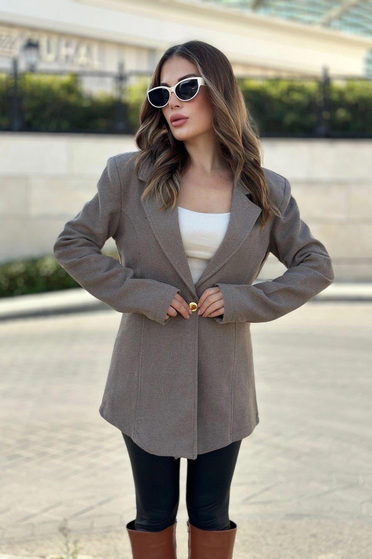 Kadın Kaşe Ceket - 700-3449