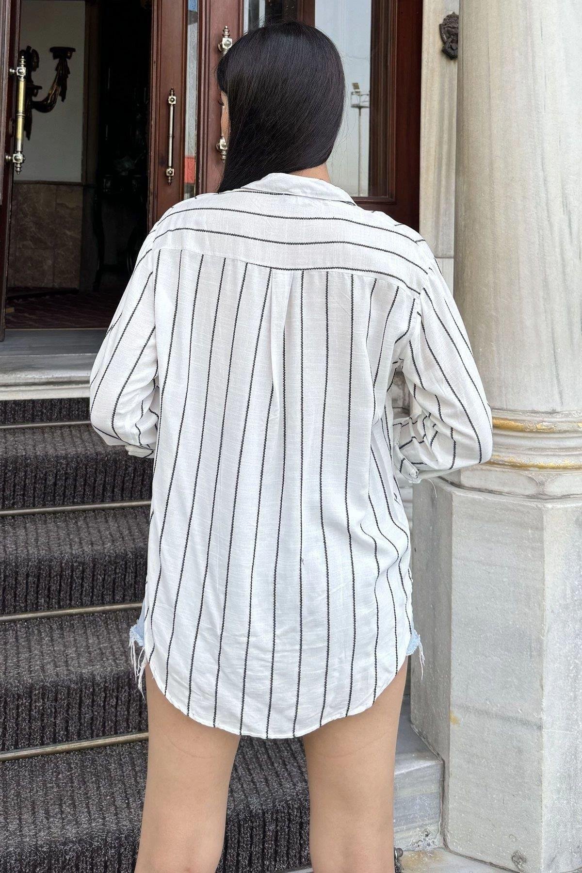 Kadın Keten Gömlek - 700-SS22-6017