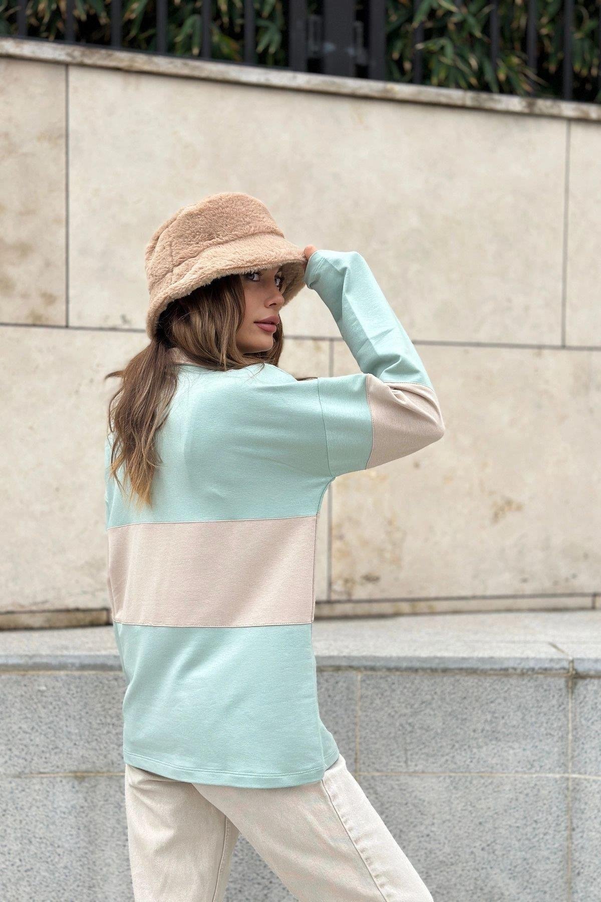 Kadın Mint Sweatshirt - 700-3471