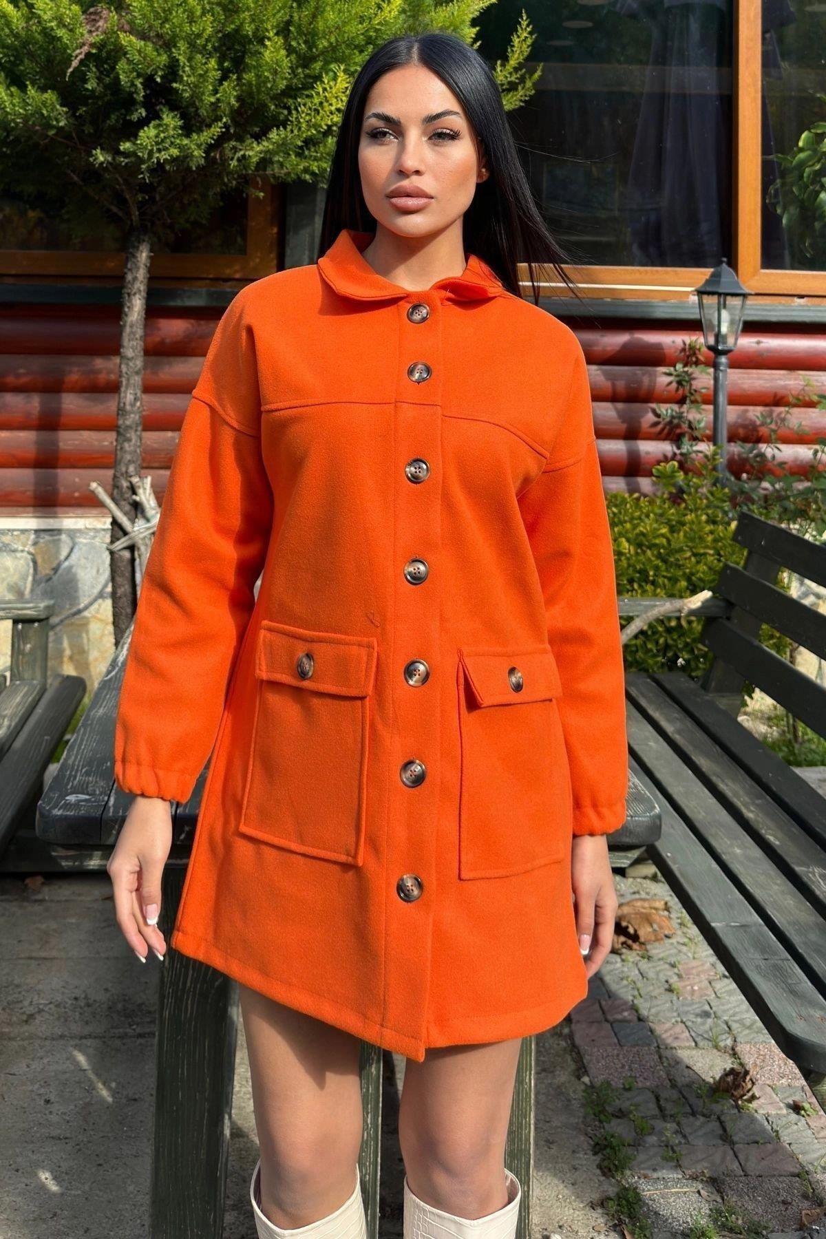Kadın Oranj Ceket - 700-3664