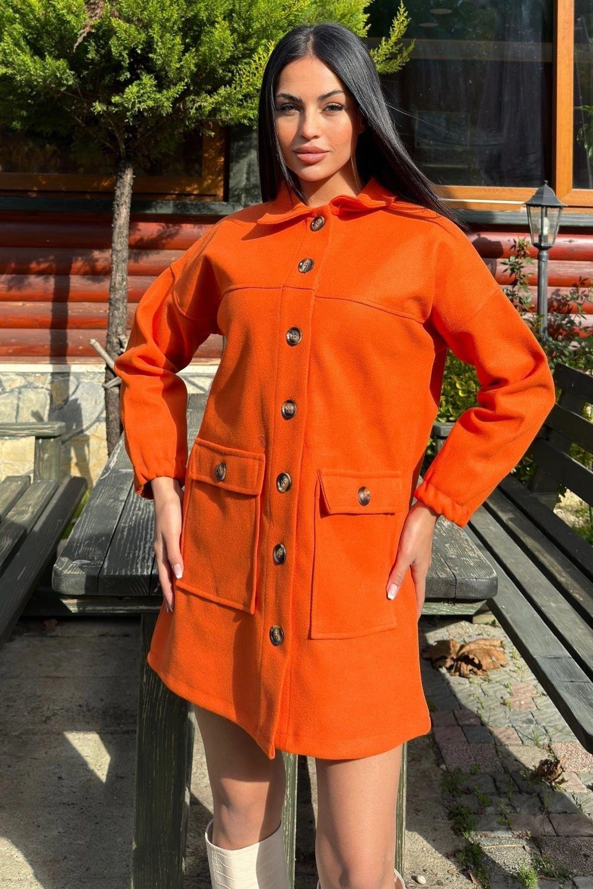 Kadın Oranj Ceket - 700-3664