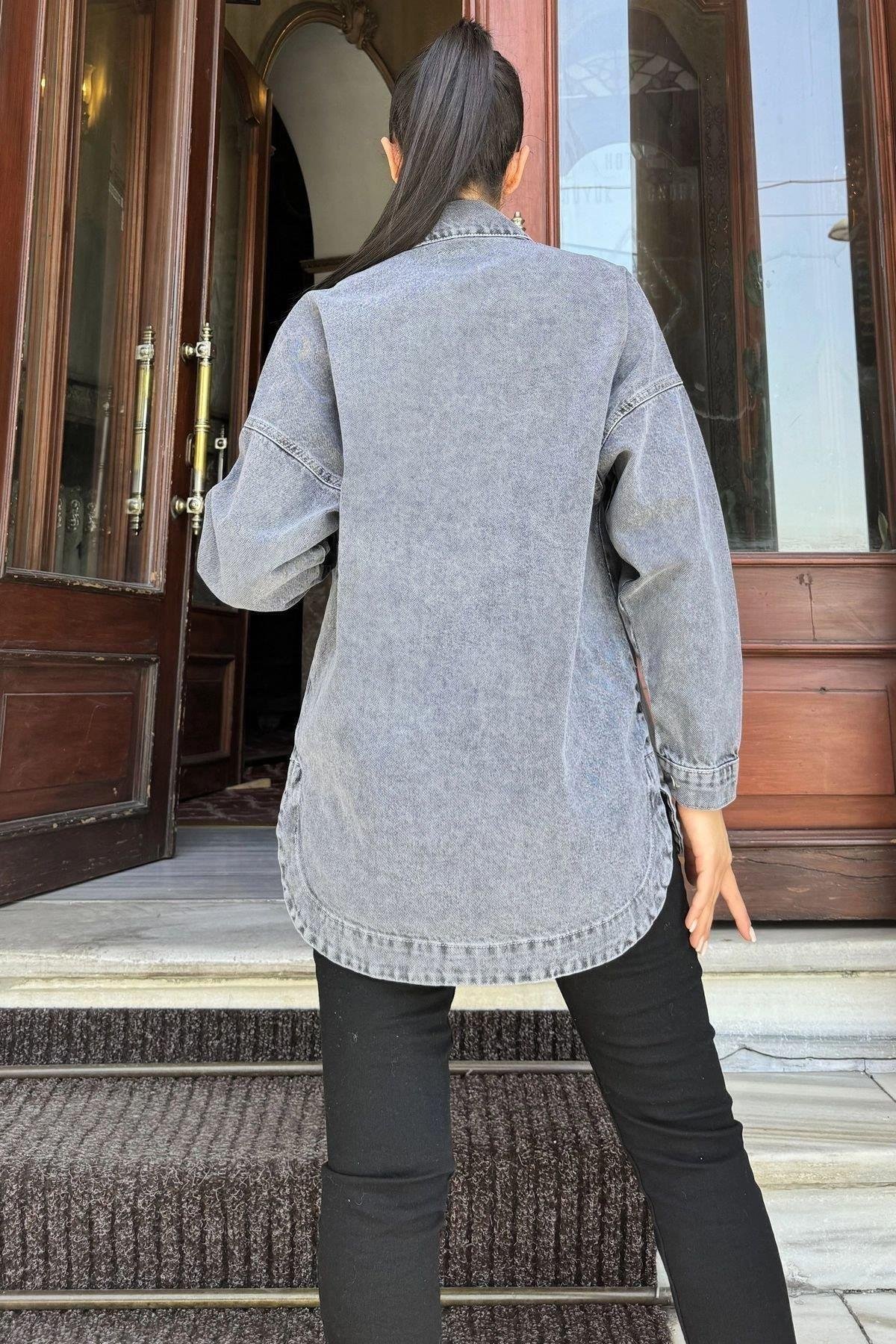 Kadın Oversize Ceket - 700-KT0089