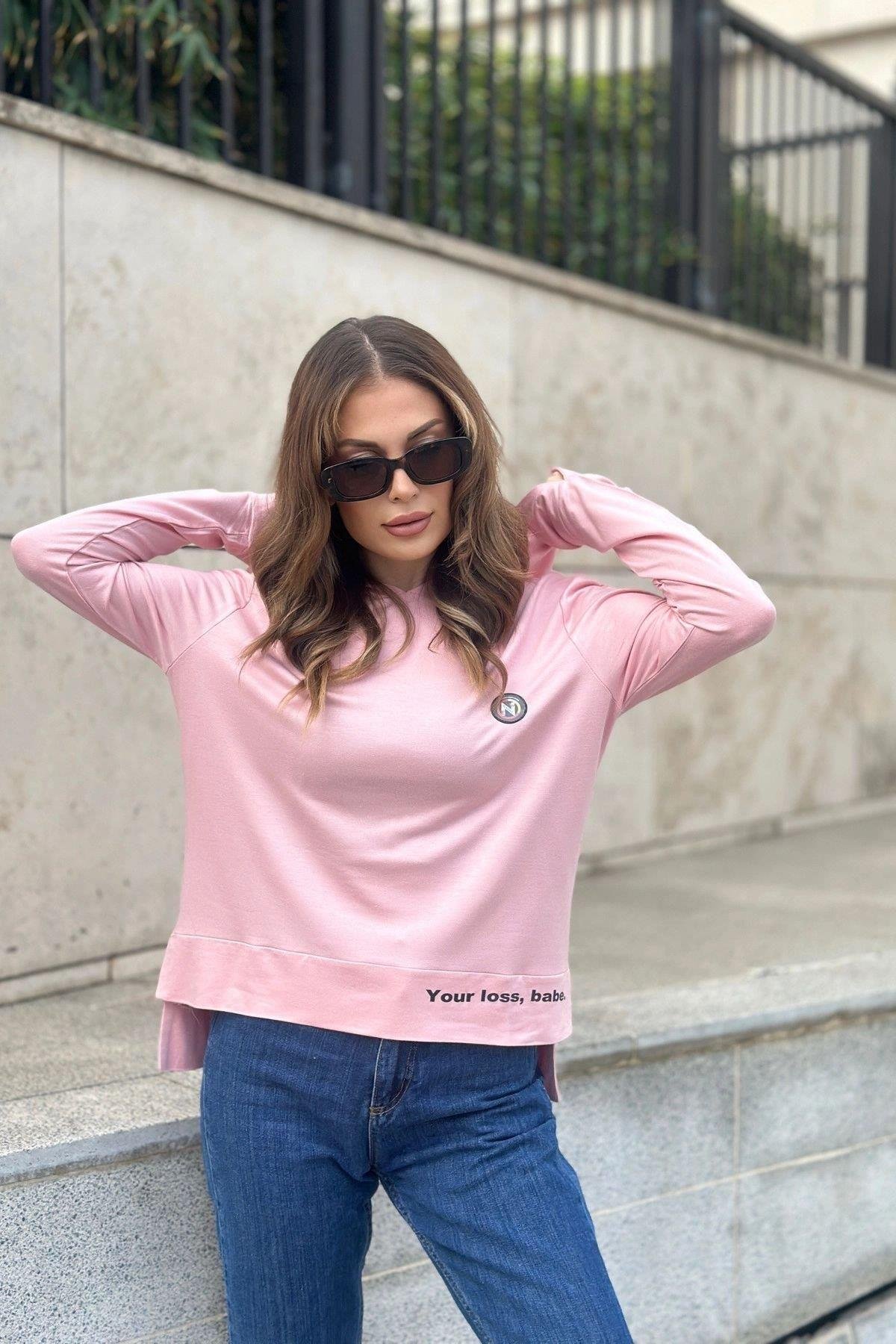 Kadın Pembe Bluz - 700-3172