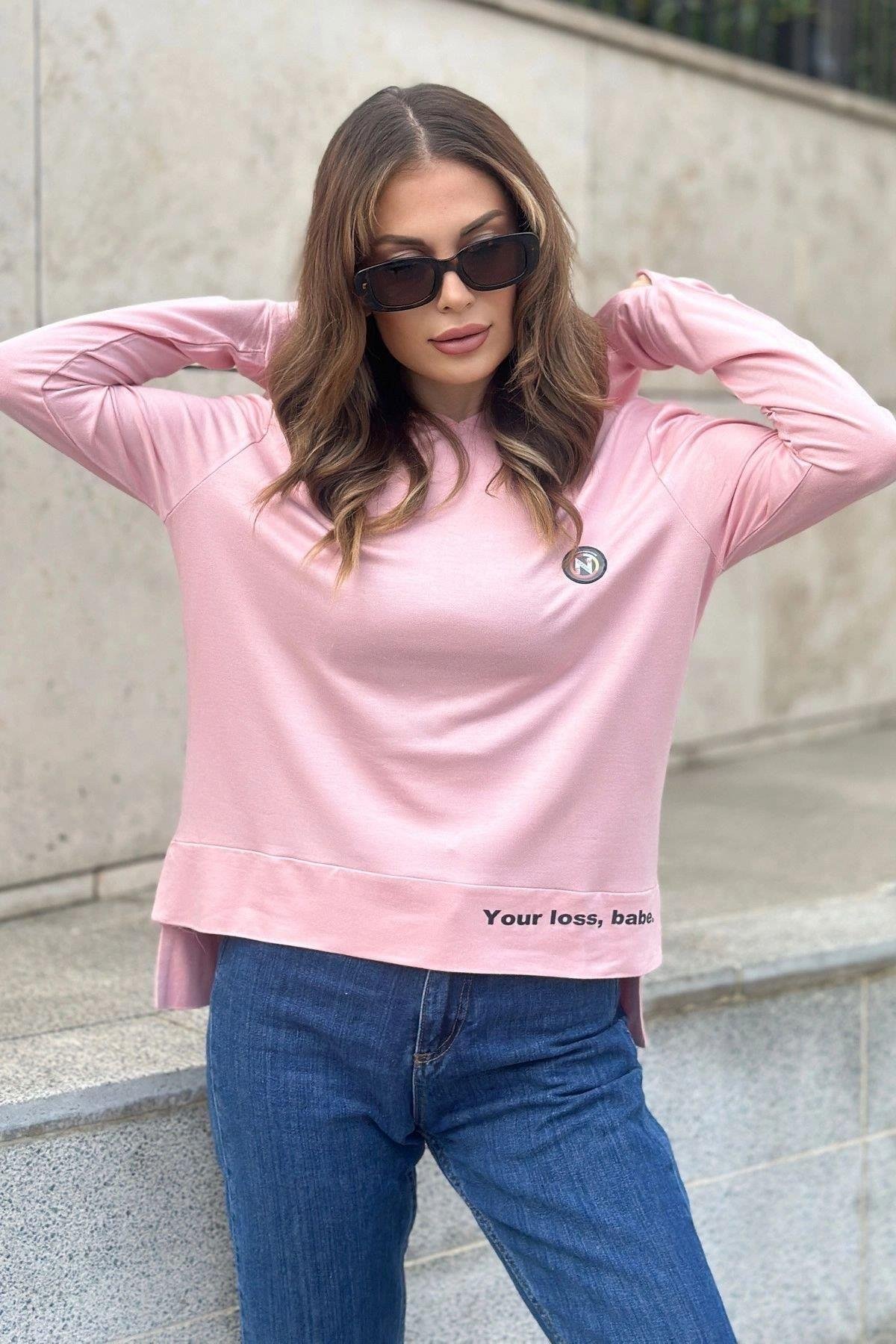 Kadın Pembe Bluz - 700-3172