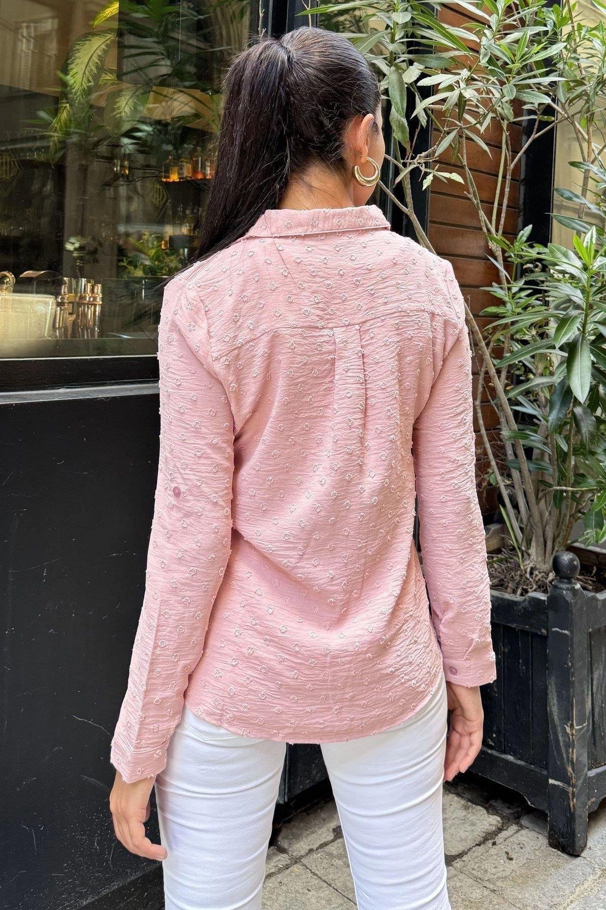 Kadın Pembe Gömlek - 700-3621