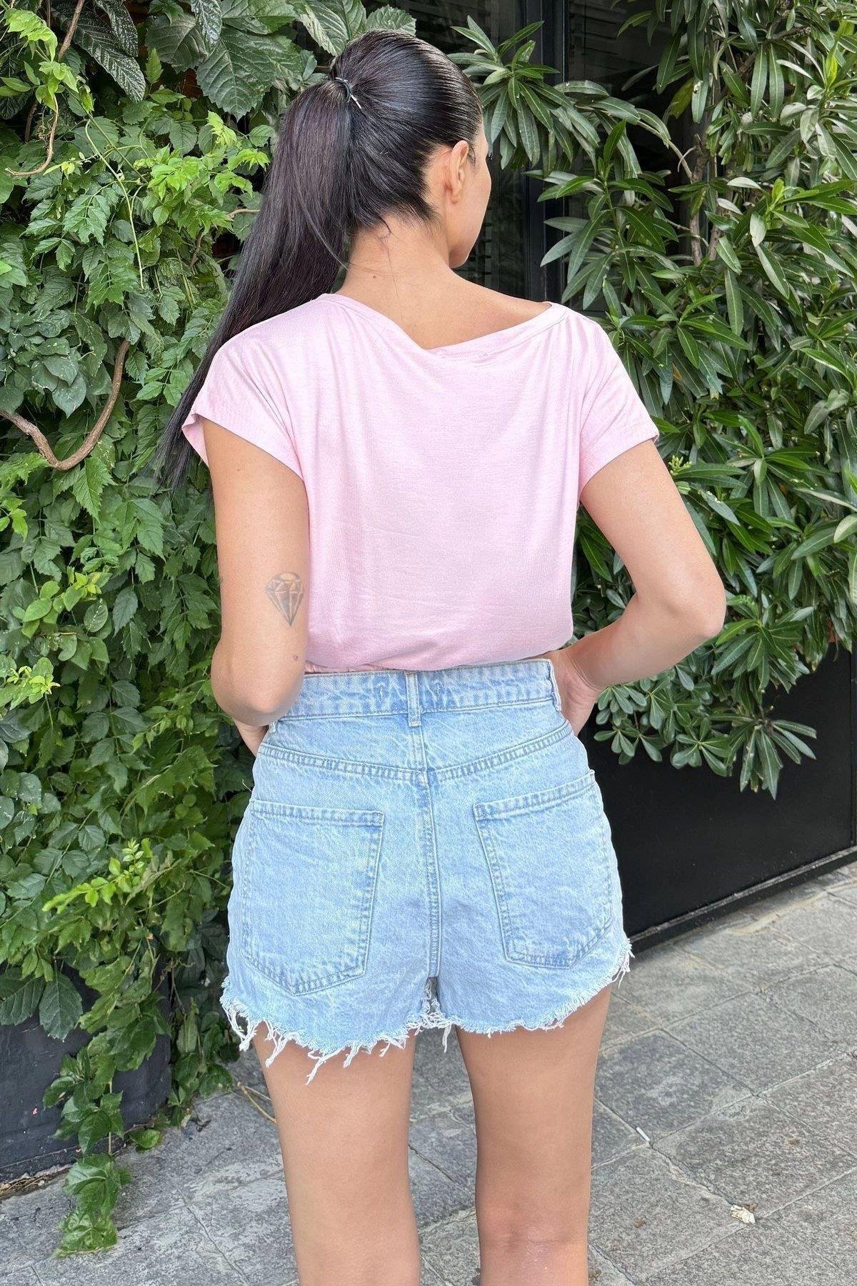Kadın Pembe T-Shirt - 700-3624