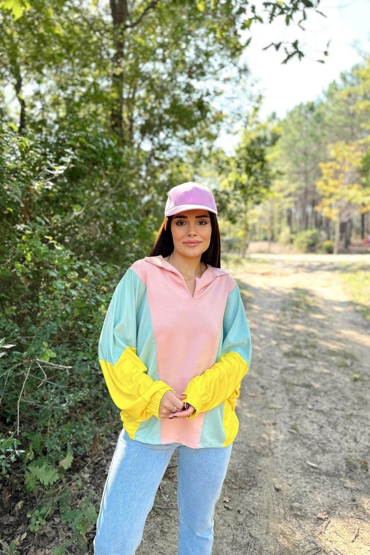 Kadın Salaş Sweatshirt - 700-3473