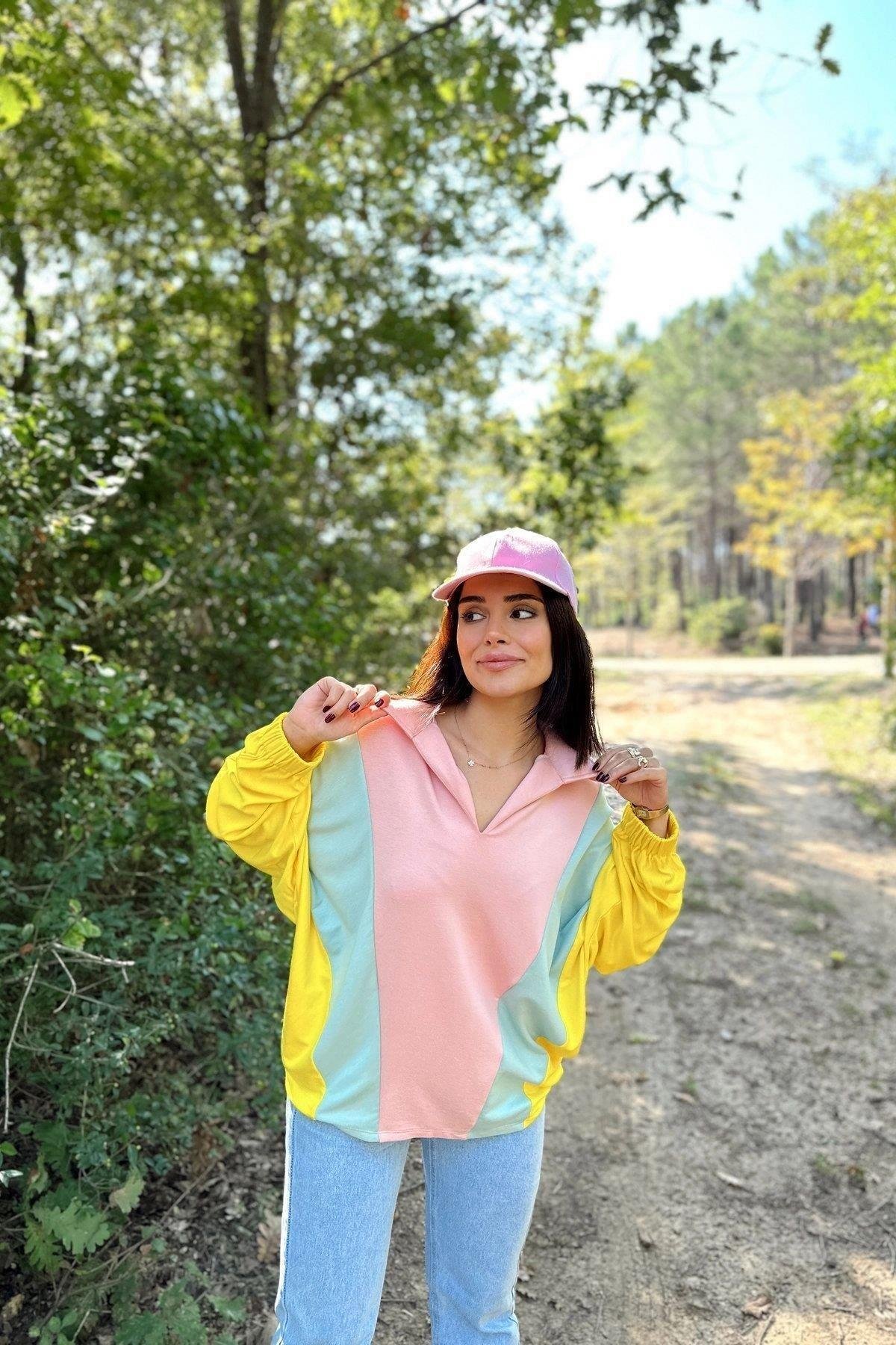 Kadın Salaş Sweatshirt - 700-3473