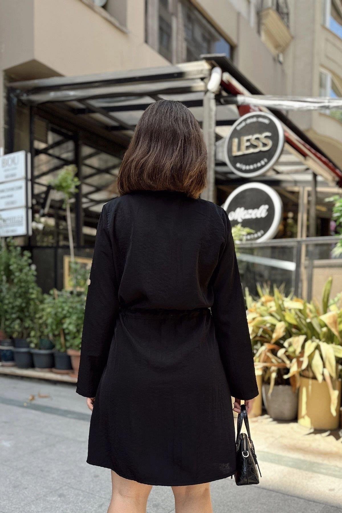 Kadın Siyah Elbise - 700-3411