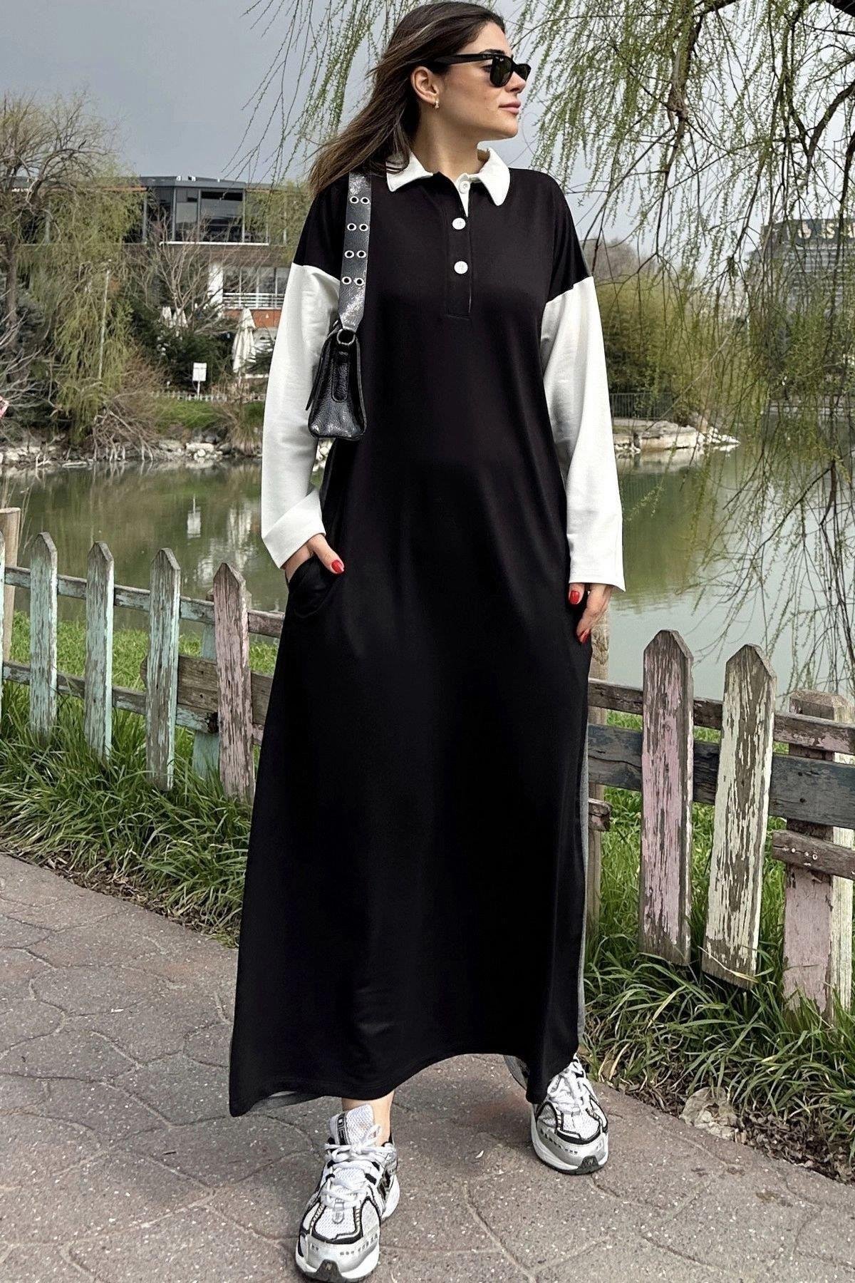 Kadın Siyah Elbise - 700-3493