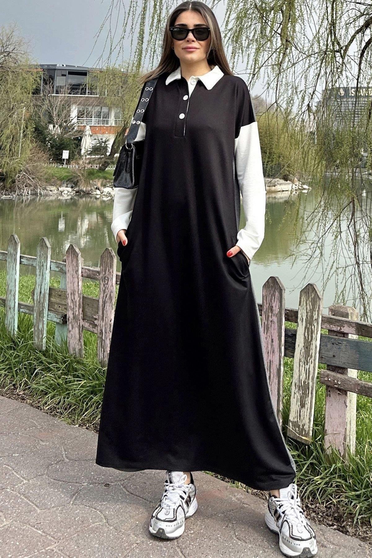Kadın Siyah Elbise - 700-3493