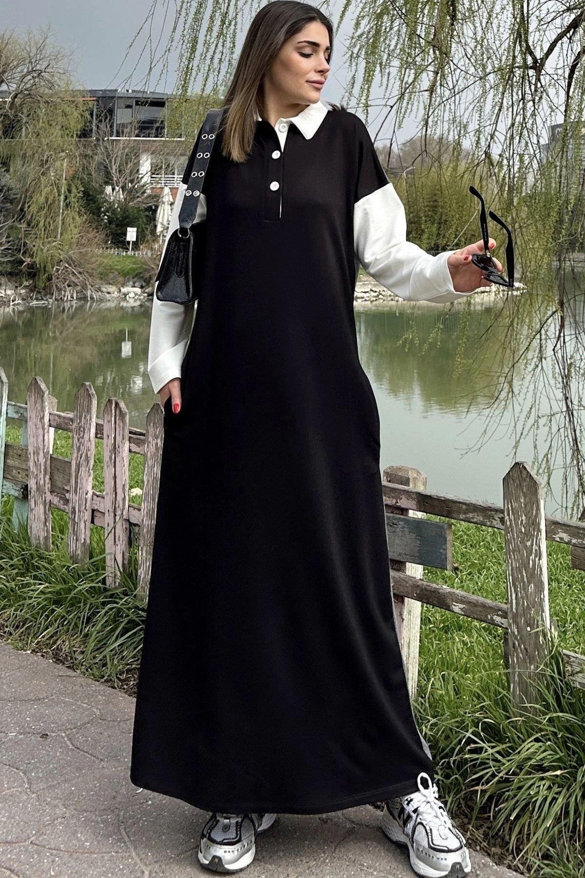 Kadın Siyah Elbise - 700-3493