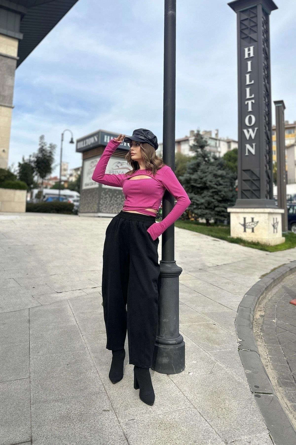 Kadın Siyah Pantolon - 700-3475