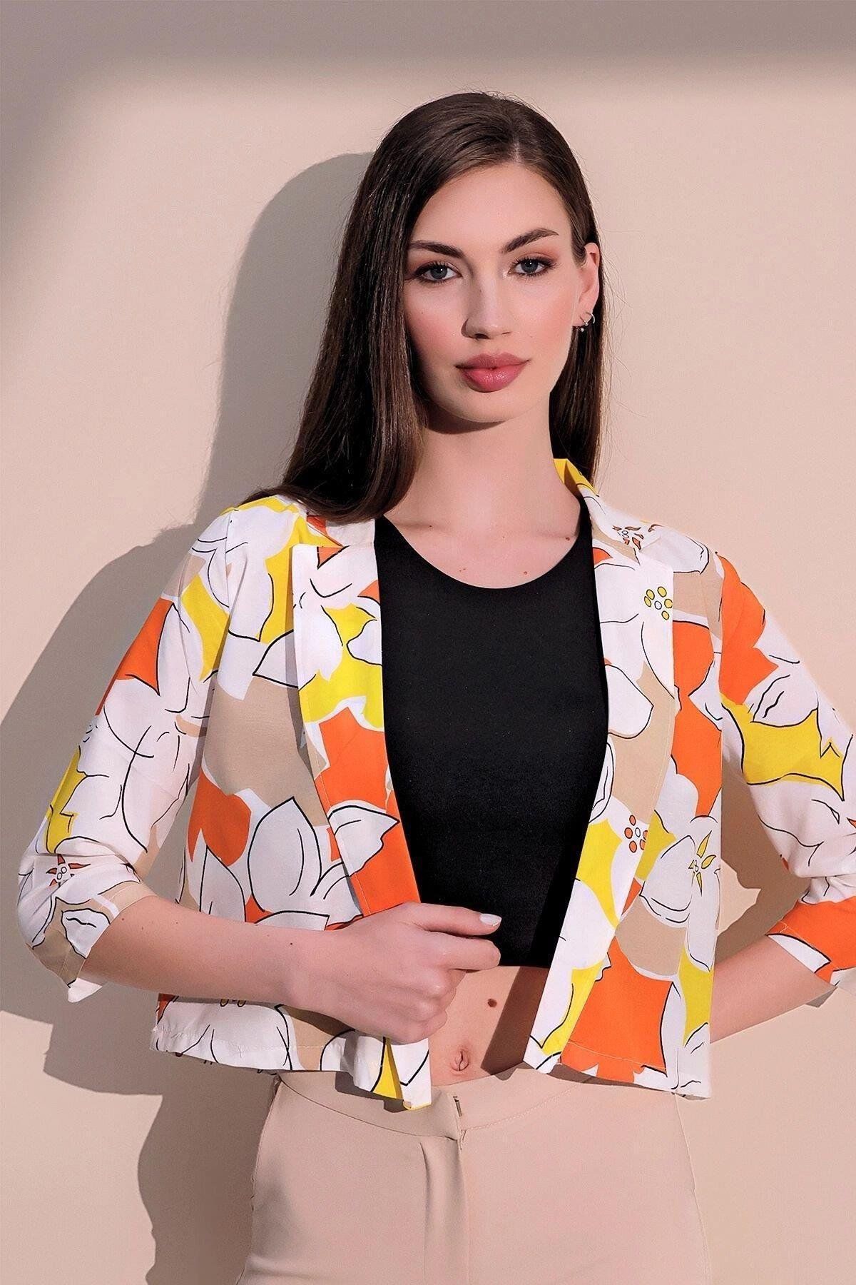 Kadın Turuncu Ceket - 700-3227