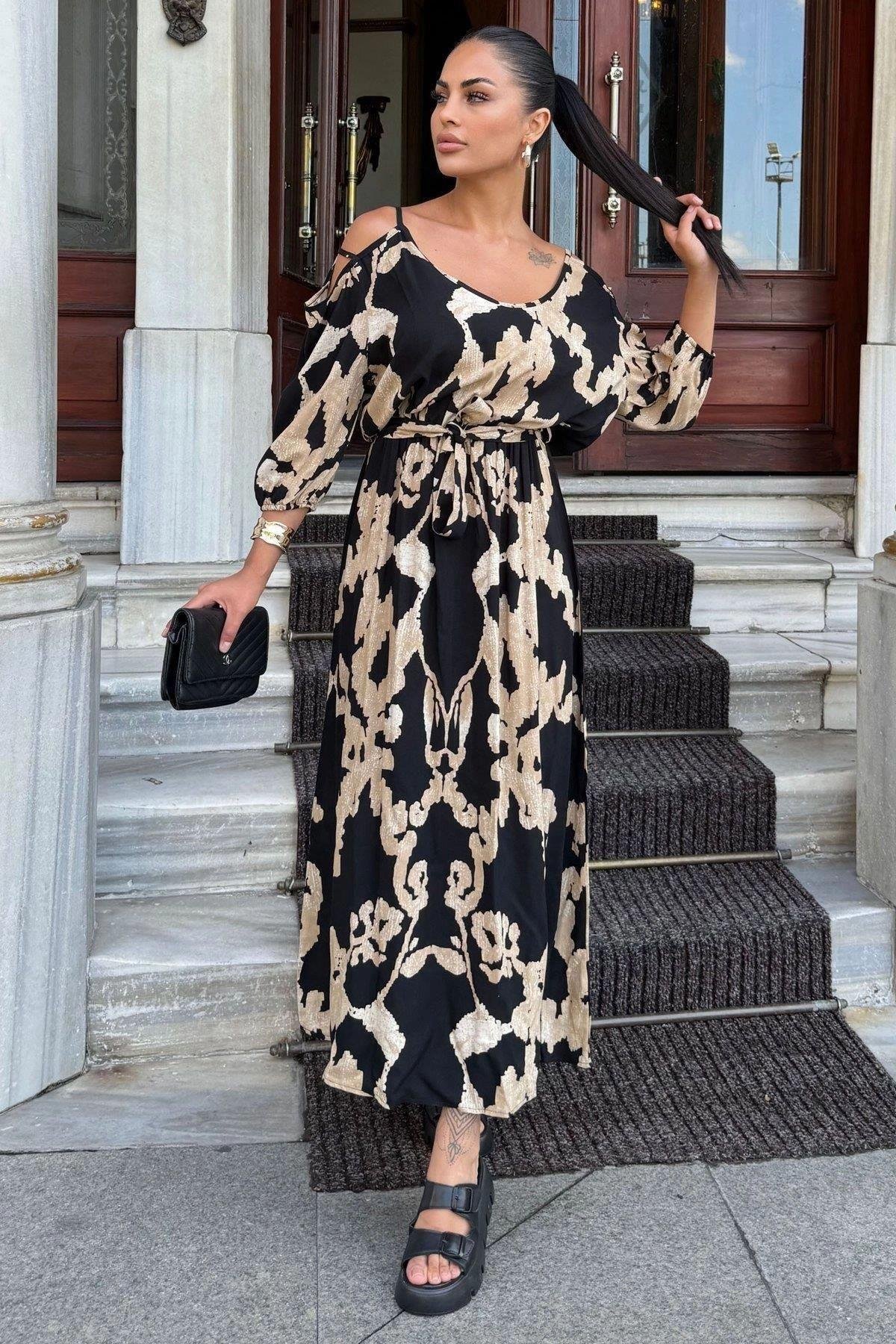 Kadın Uzun Elbise - 700-3628